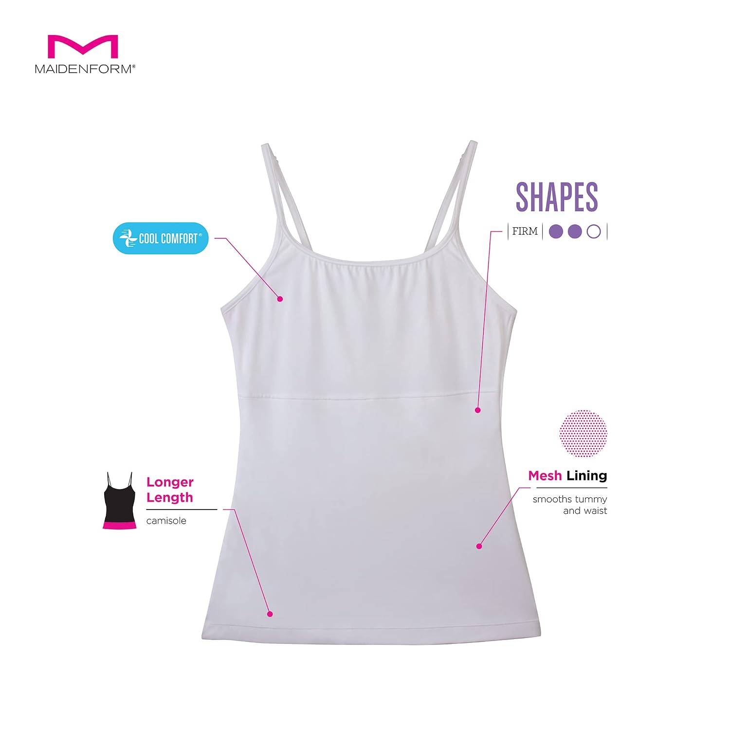 Maidenform Women's Tummy Control Shapewear Cami — image 5