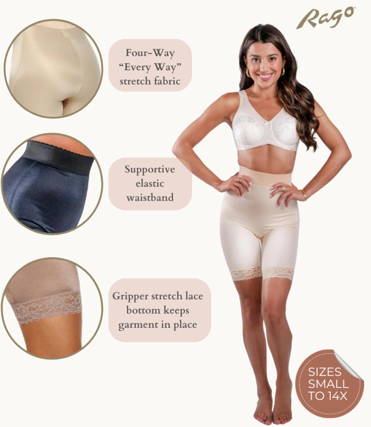 Rago High Waist Leg Shaper for Women — image 5