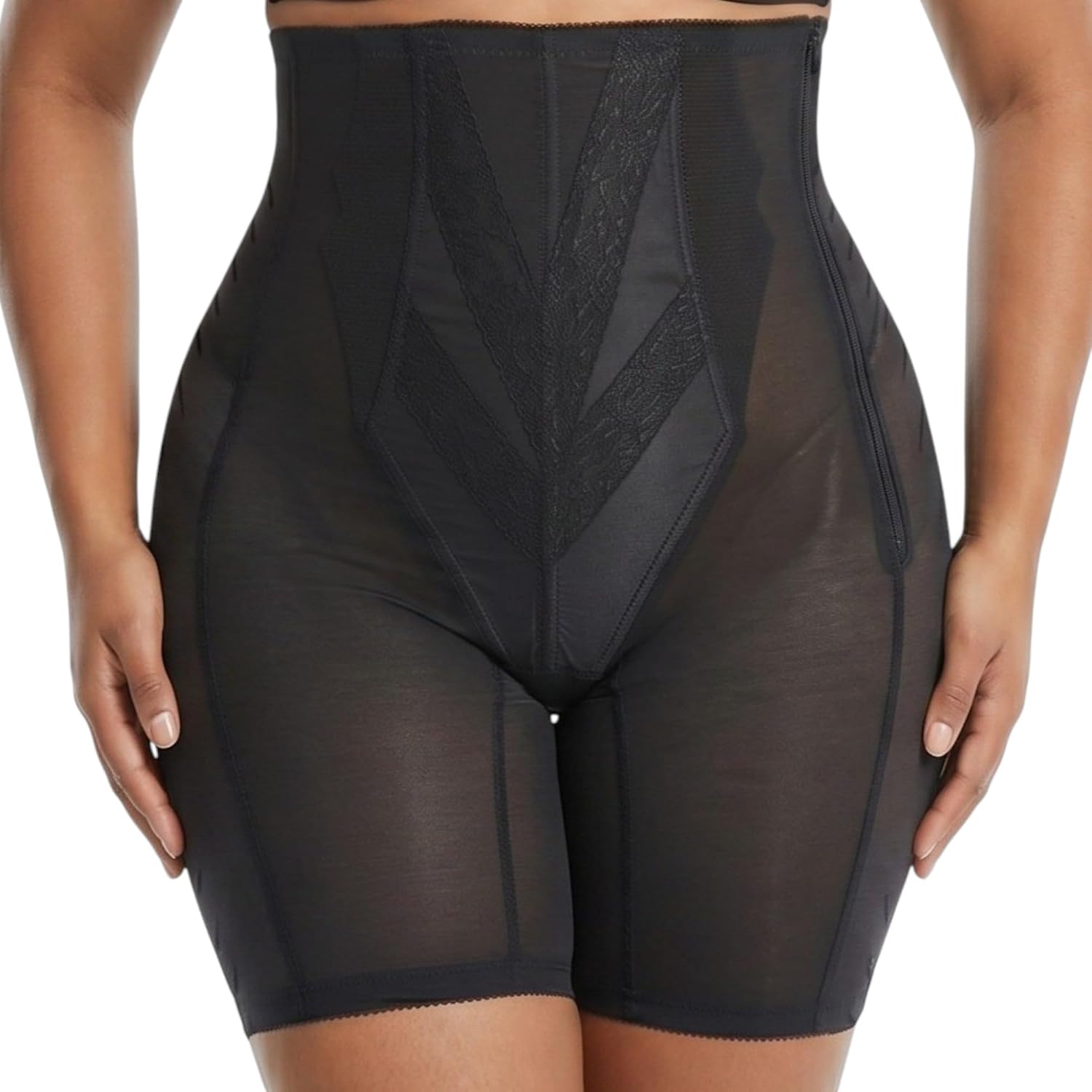 Rago High Waist Long Leg Shaper with Side Zipper