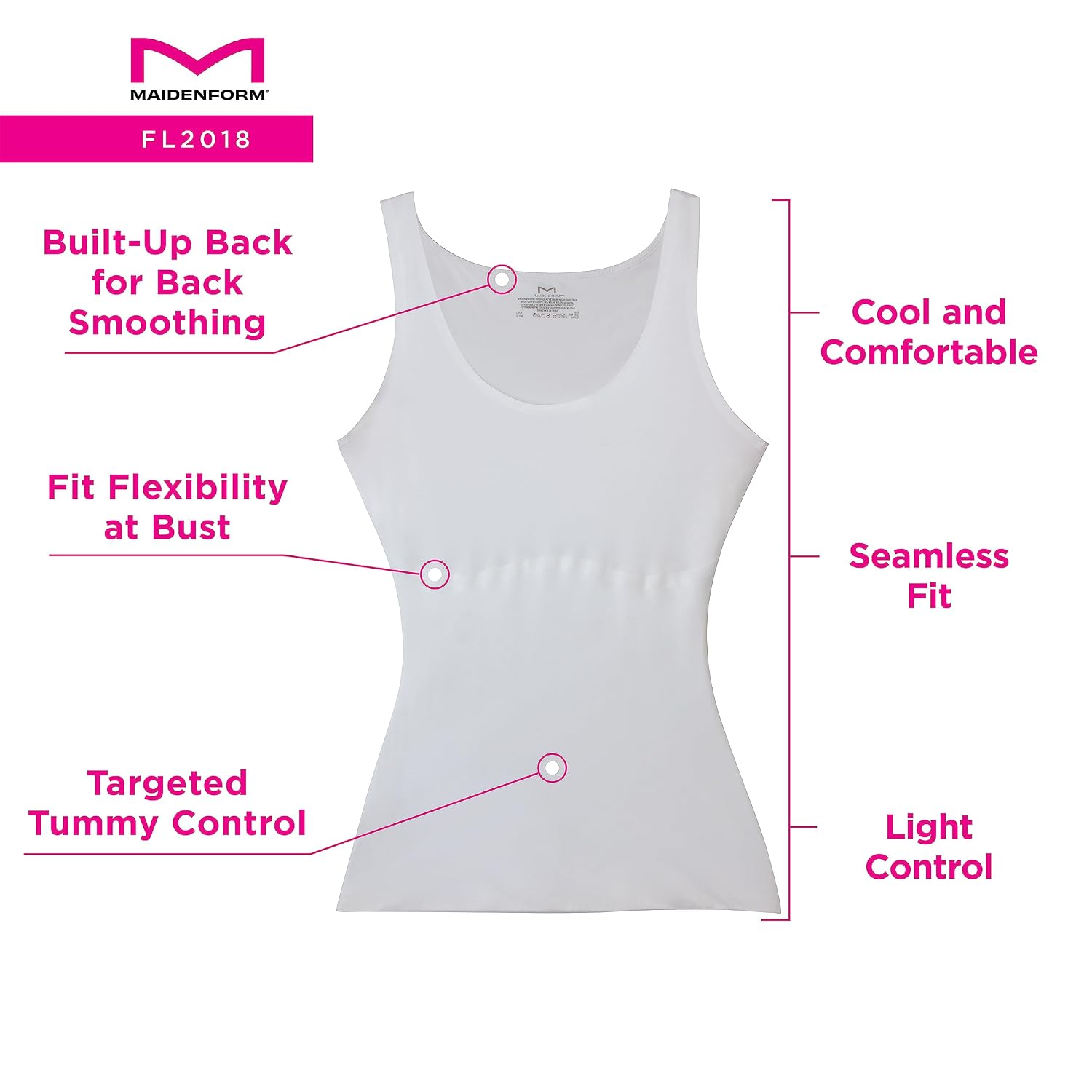 Maidenform Comfort Devotion Firm Control Tank Top — image 4