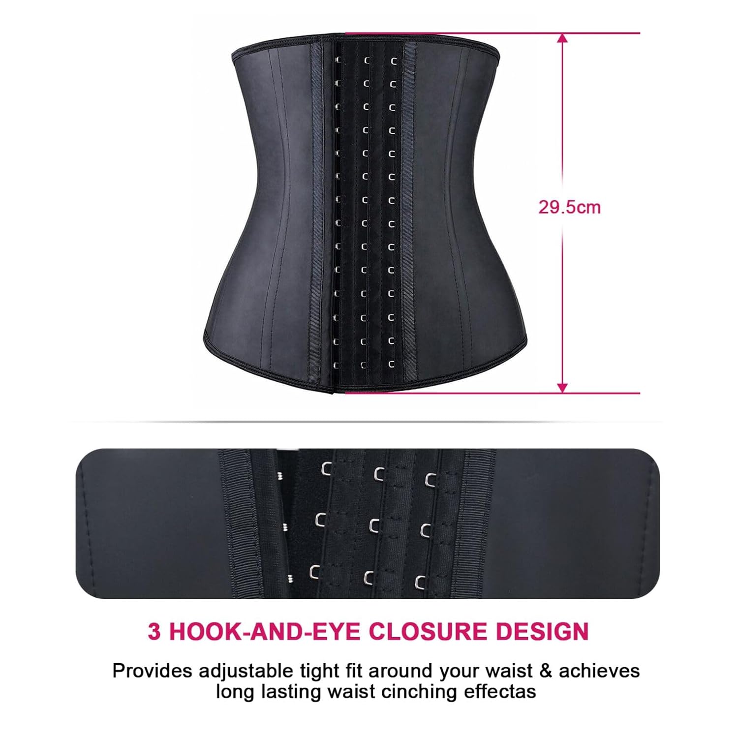 YIANNA Underbust Waist Trainer Corset Body Shaper — image 3