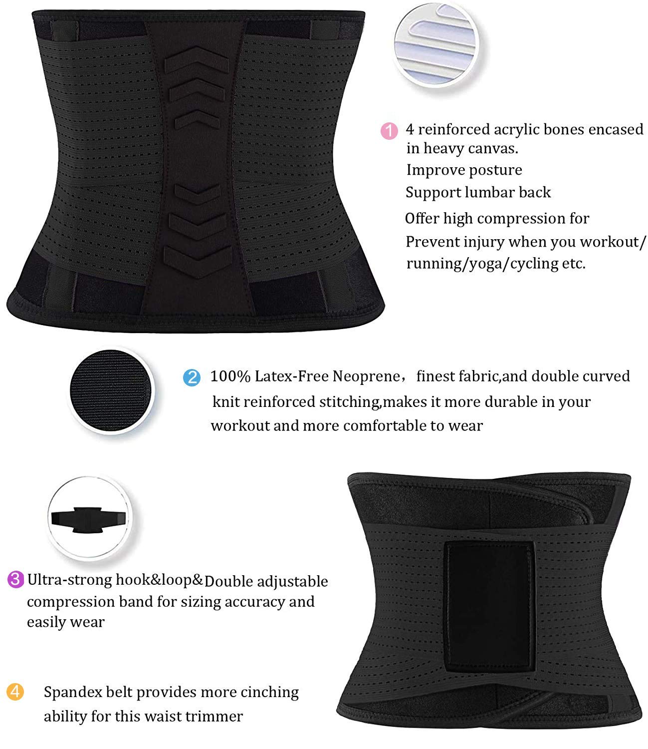YIANNA Waist Trainer Belt for Women — image 5
