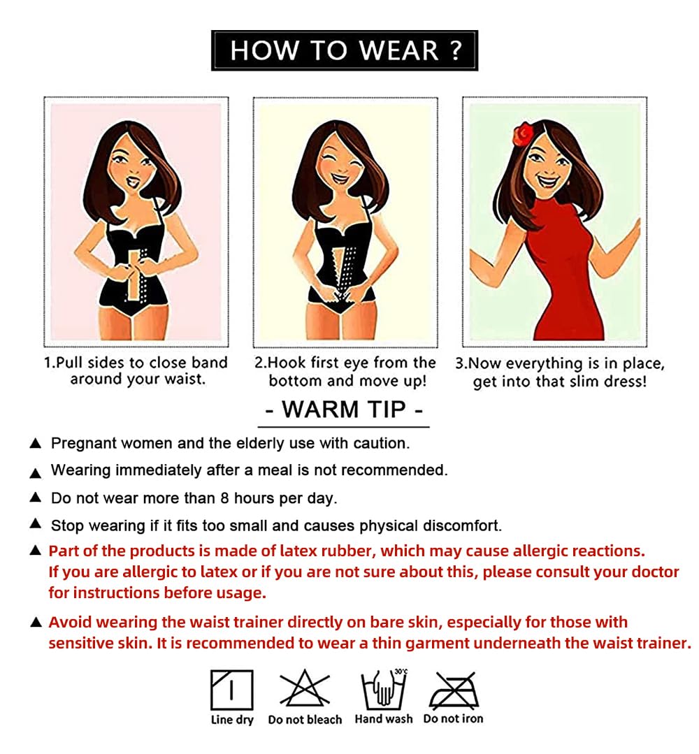 YIANNA Latex Waist Trainer with Zipper Tummy Control — image 5