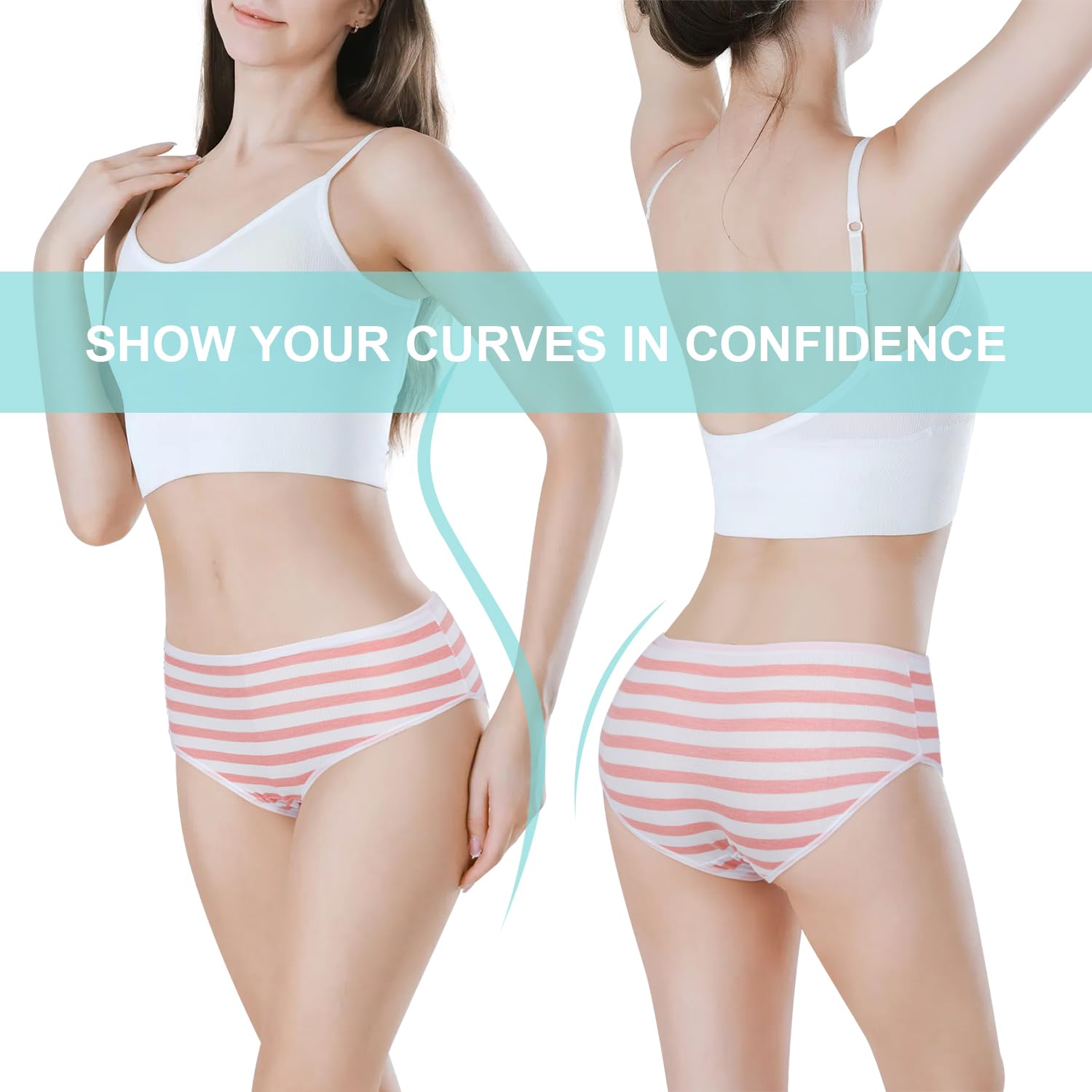 YOMORIO Japanese Stripe Cotton Panties 2 Pack — image 7