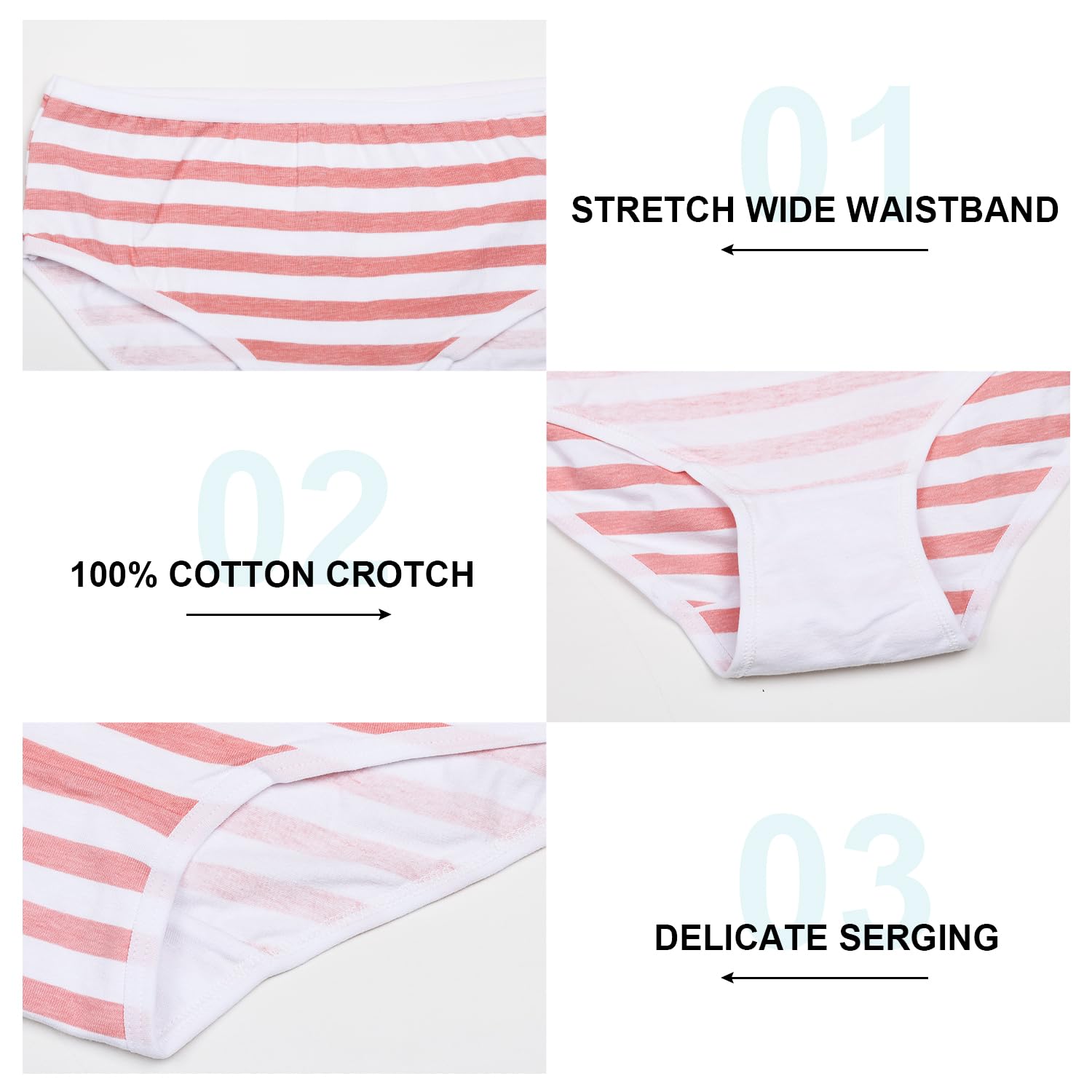 YOMORIO Japanese Stripe Cotton Panties 2 Pack — image 8