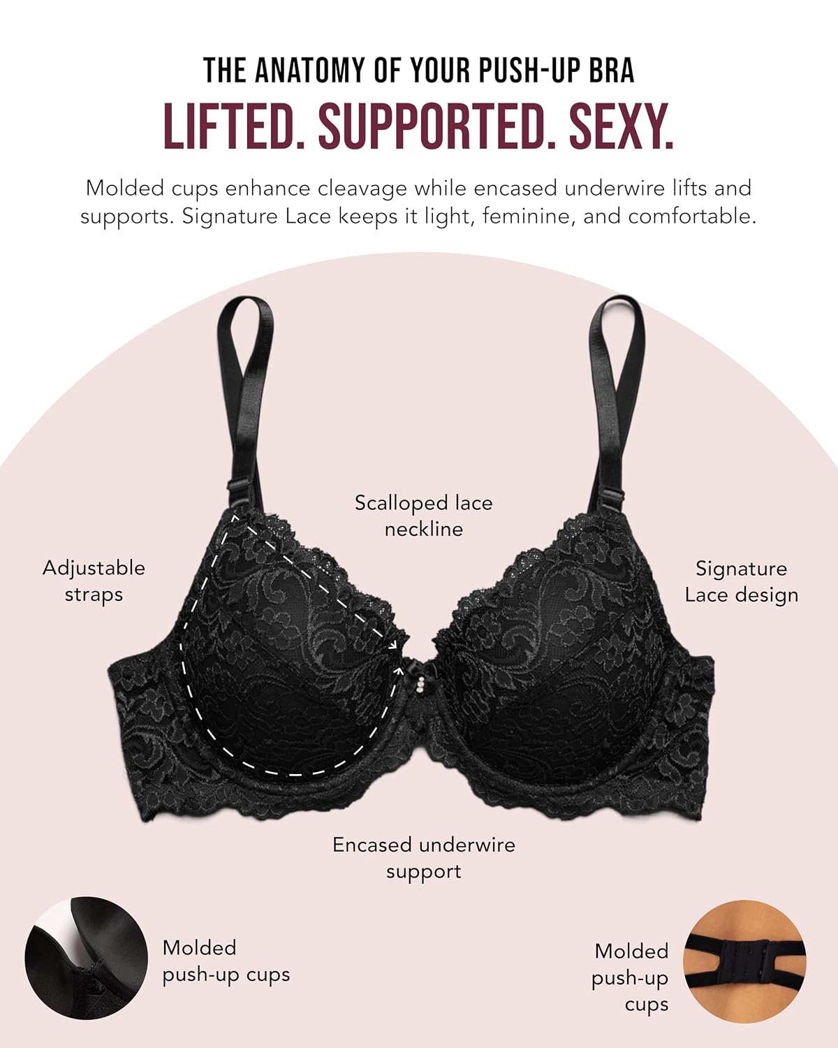 Smart & Sexy Women's Signature Lace Push-Up Bra — image 5