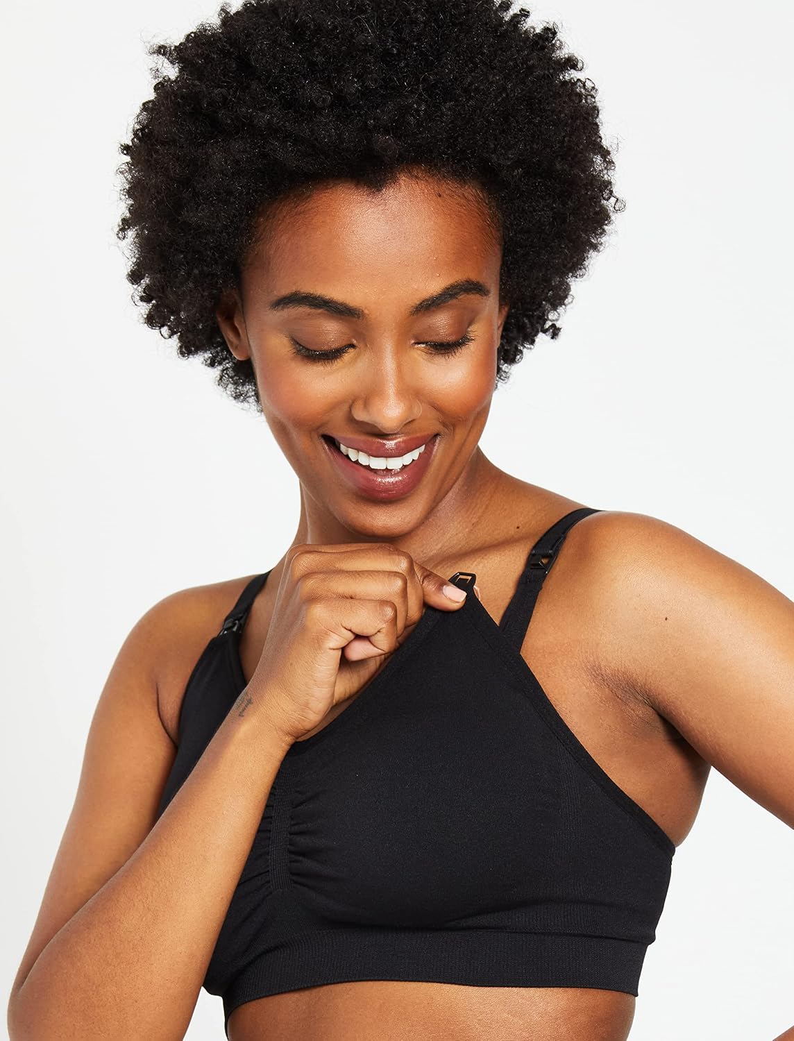 Motherhood clip down nursing bra, drop clip detail