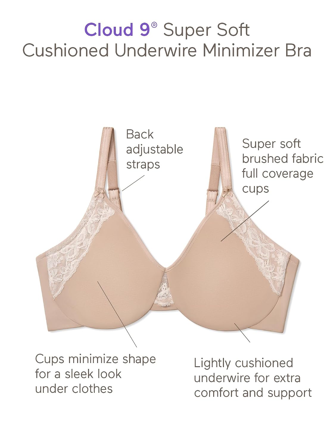 Olga Women's Plus-Size Cloud 9 Minimizer Bra — image 4