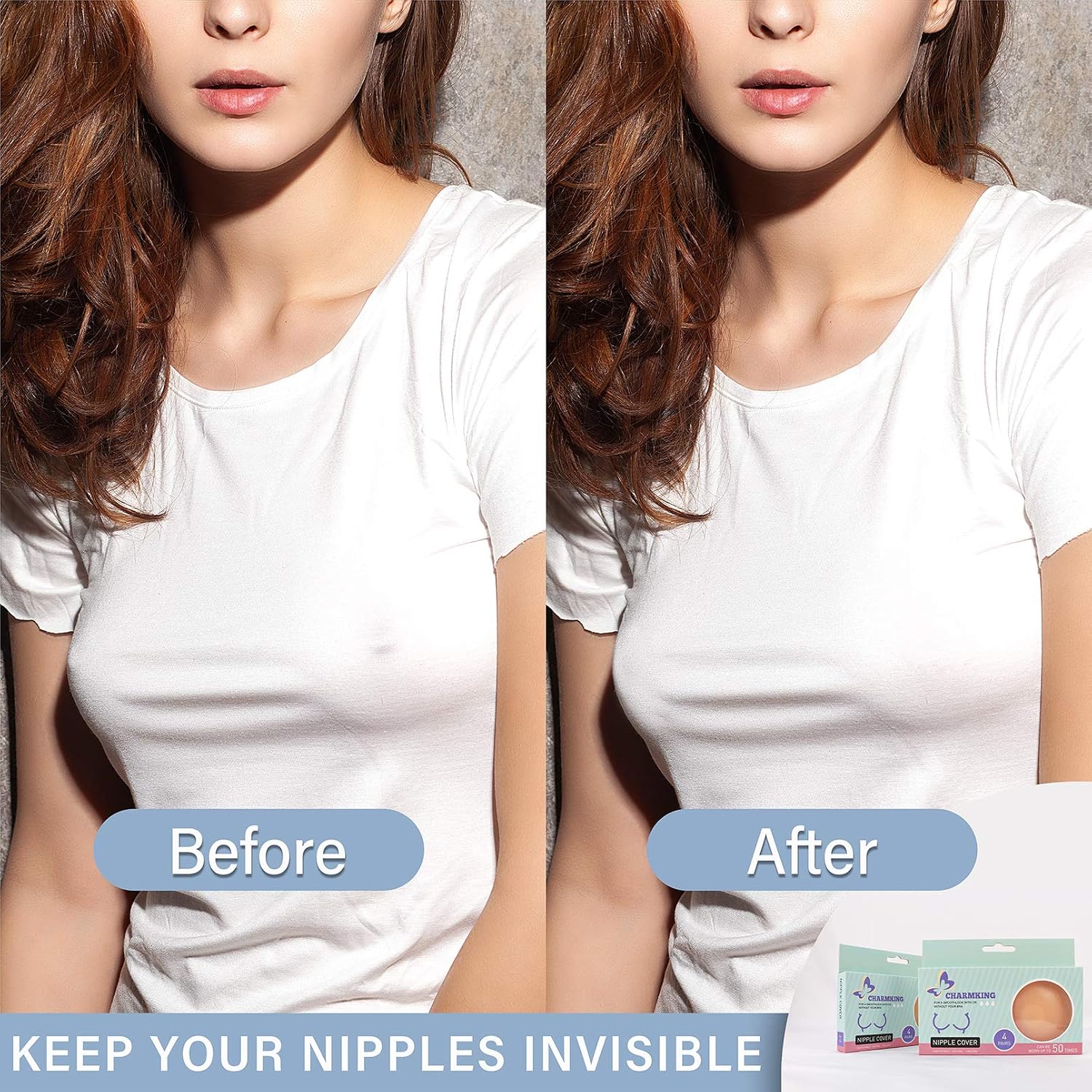 CHARMKING Reusable Silicone Nipple Covers — image 4