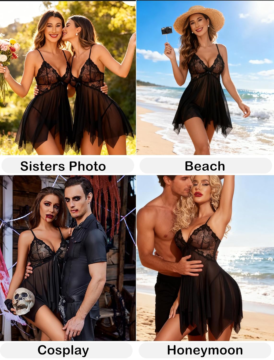 Avidlove Lace Babydoll Sleepwear for Women — image 6