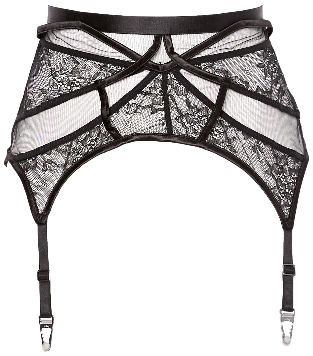 sofsy Retro Lace Garter Belt with Metal Clips — image 4
