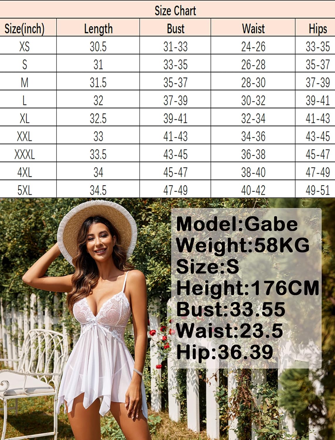 Avidlove Lace Babydoll Sleepwear for Women — image 7