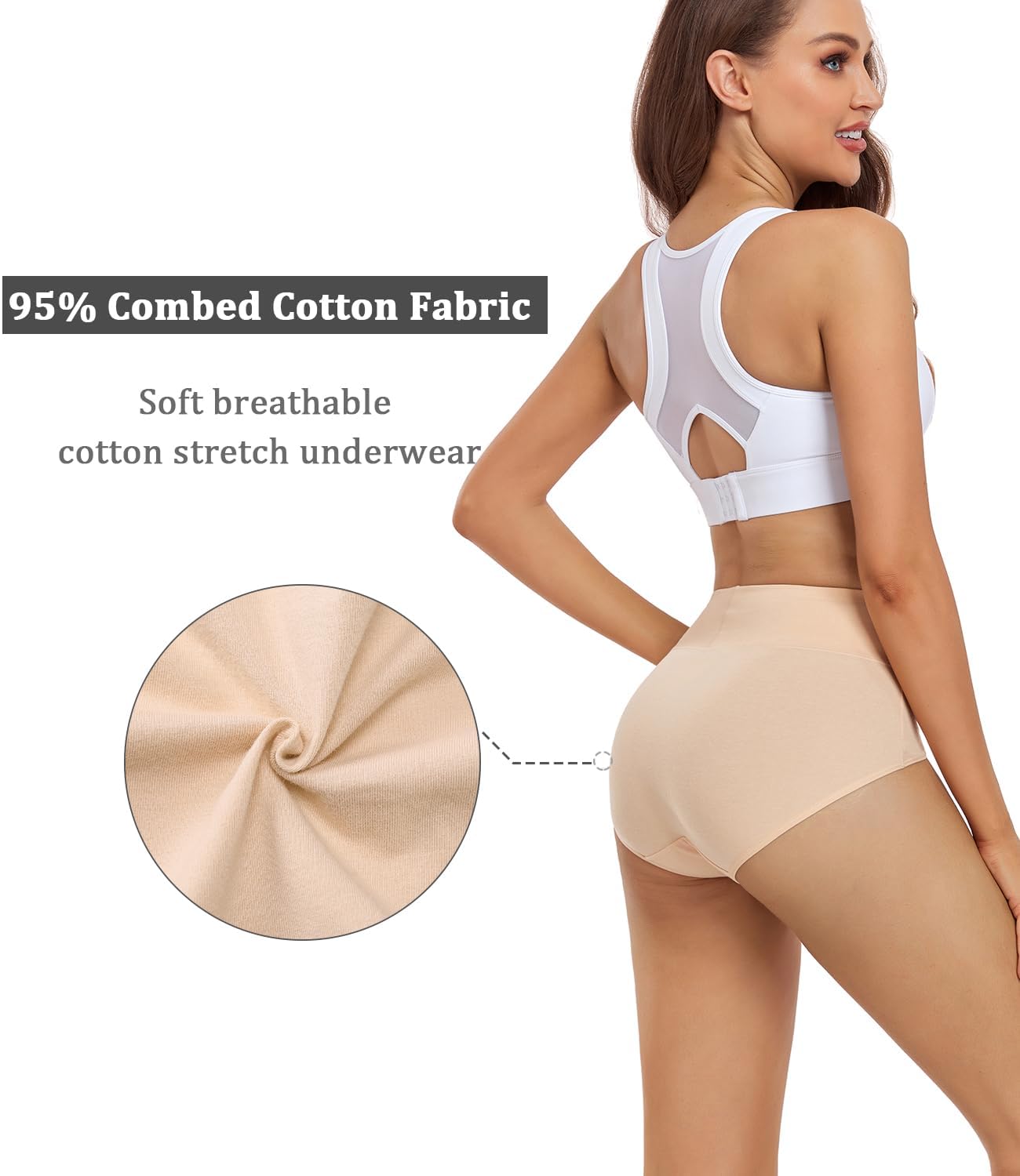 wirarpa High Waisted Cotton Briefs 4 Pack — image 3
