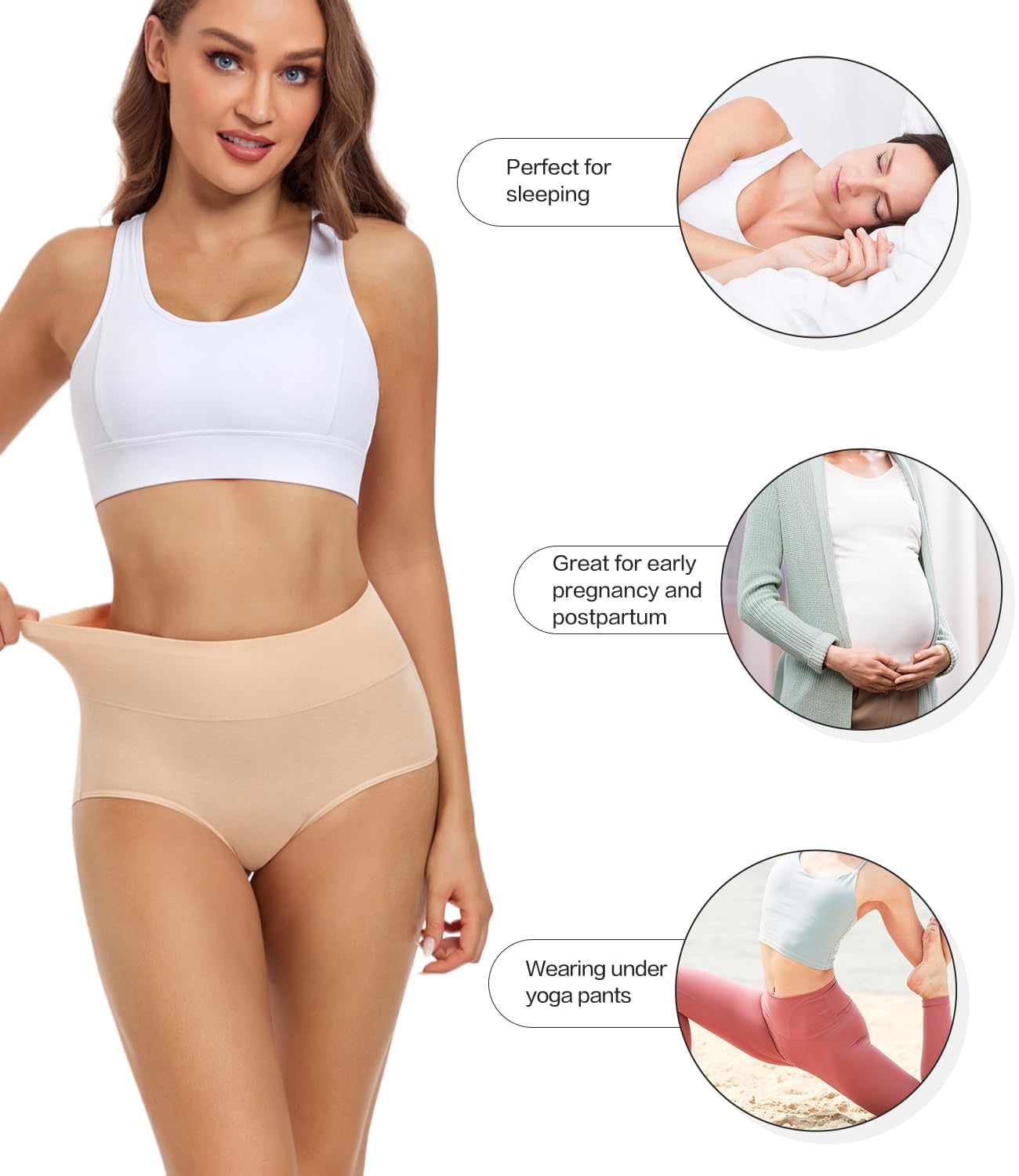wirarpa High Waisted Cotton Briefs 4 Pack — image 4