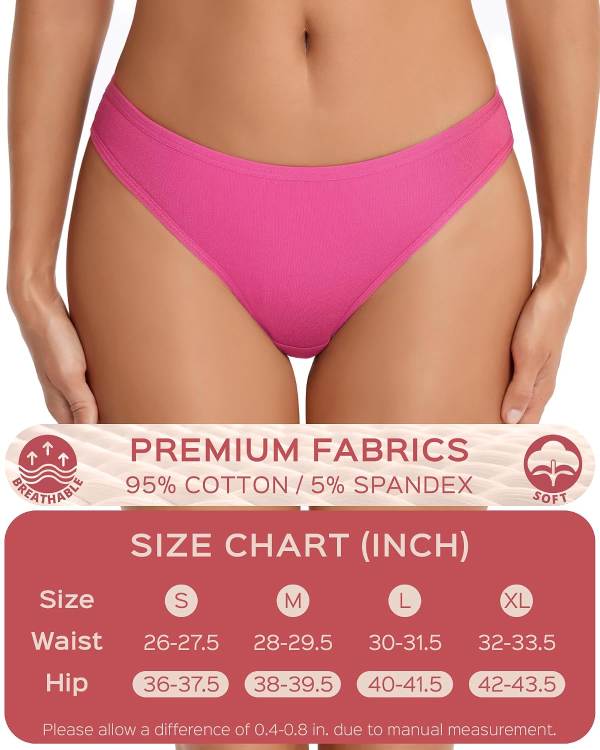 ANZERMIX Women's Cotton Bikini Panties 6-Pack — image 6