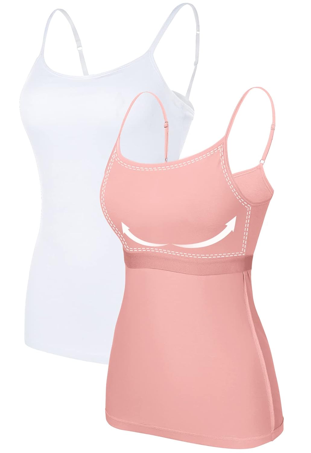 V FOR CITY Cotton Tank Top with Shelf Bra — image 9