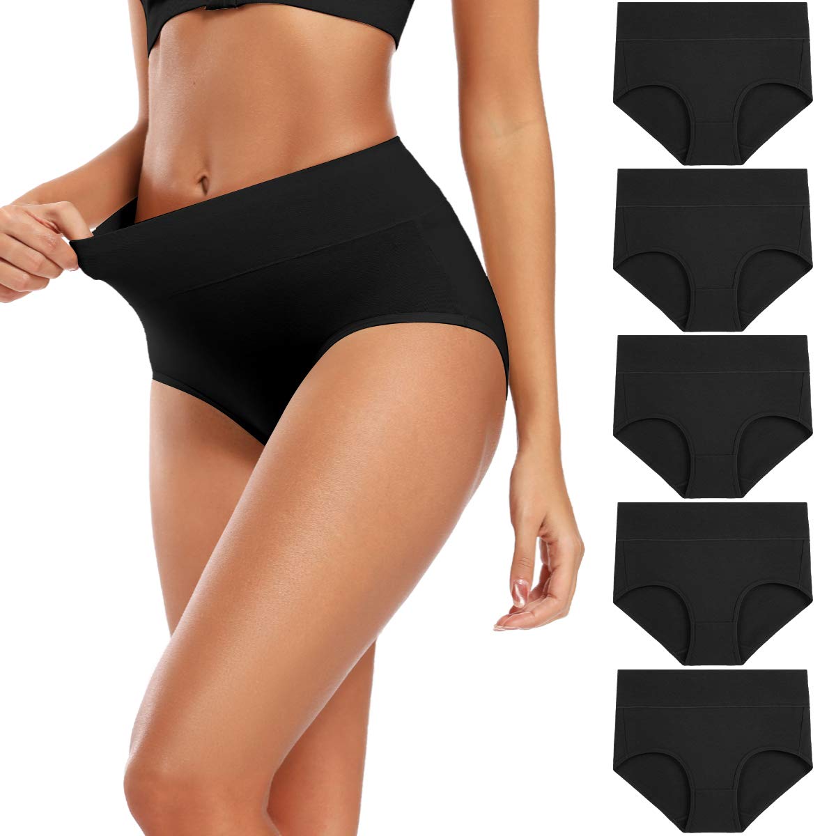 Molasus High Waisted Full Coverage Cotton Panties