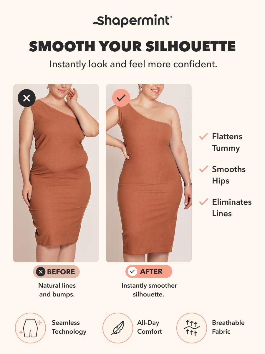 SHAPERMINT High-Waisted Tummy Control Shapewear Shorts — image 4