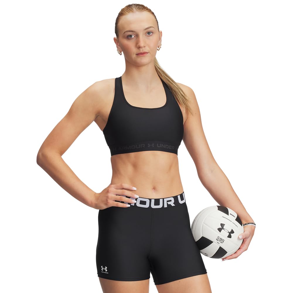 Crossback mid-impact sports bra with breathable fabric