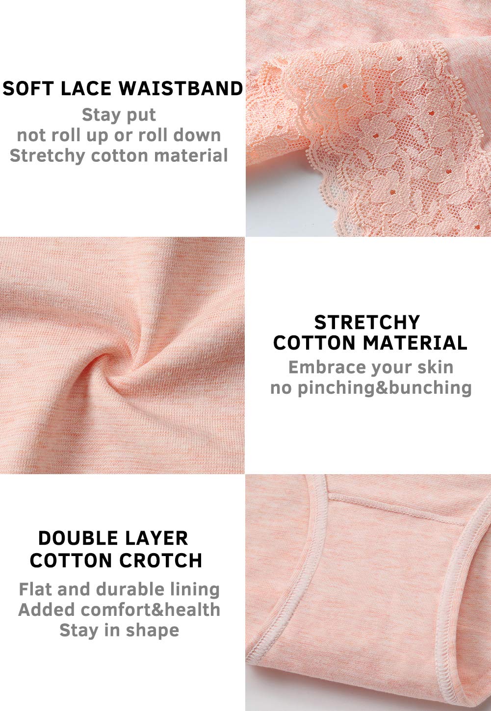 GNEPH Lace Bikini Hipster Panties 5-Pack — image 4