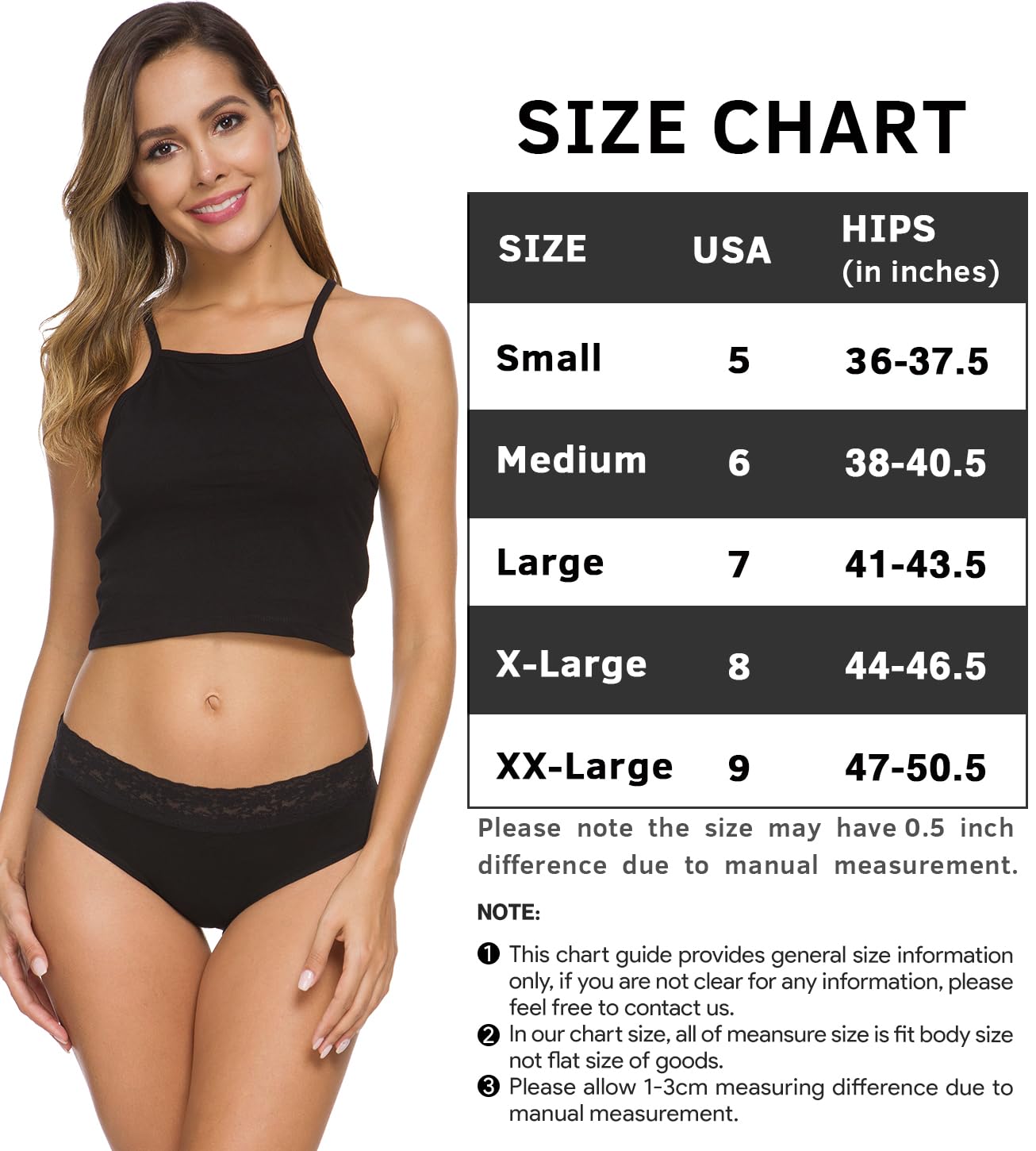 GNEPH Lace Bikini Hipster Panties 5-Pack — image 6