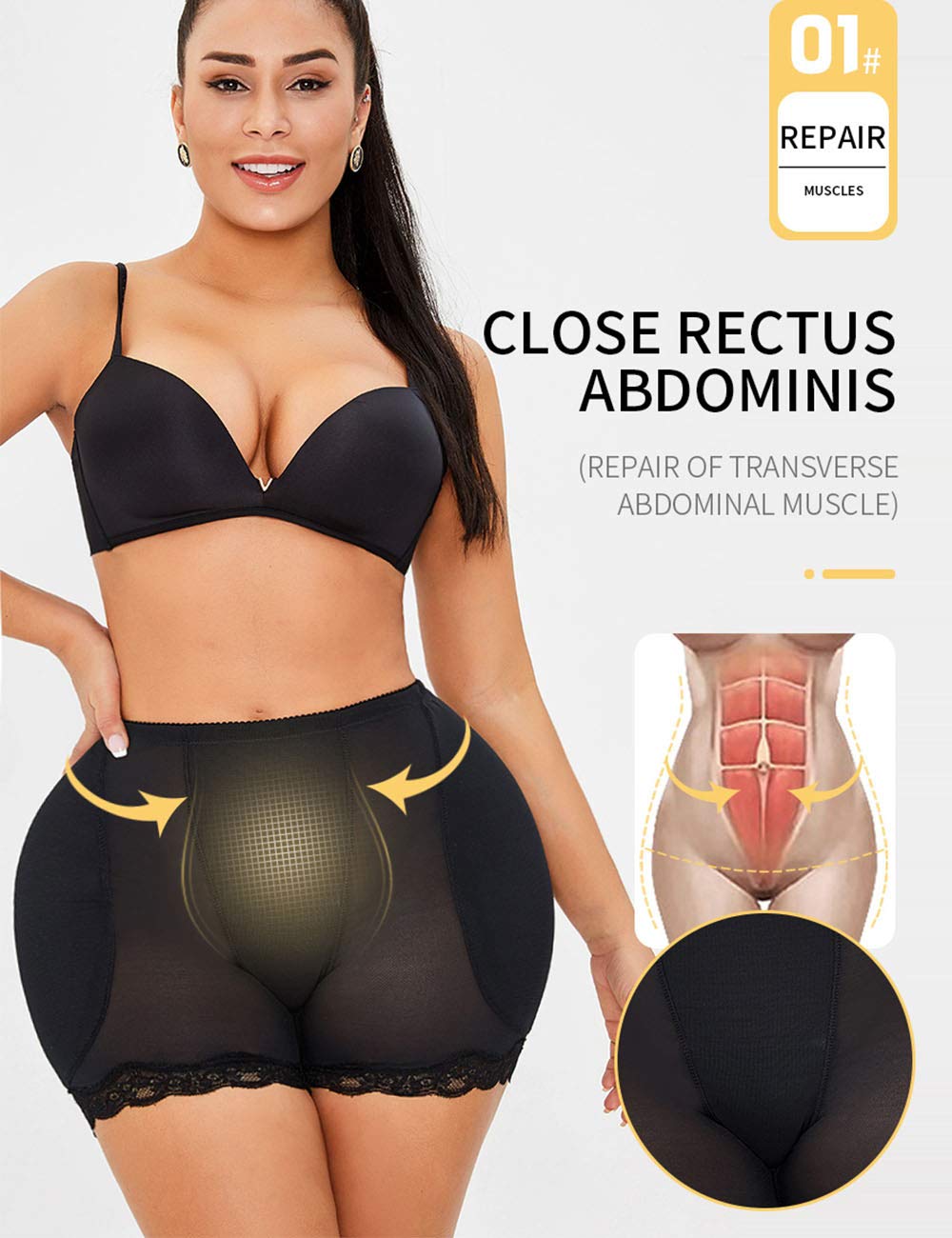 ALINBAIST High Waist Butt Lifter Shapewear with Pads — image 3