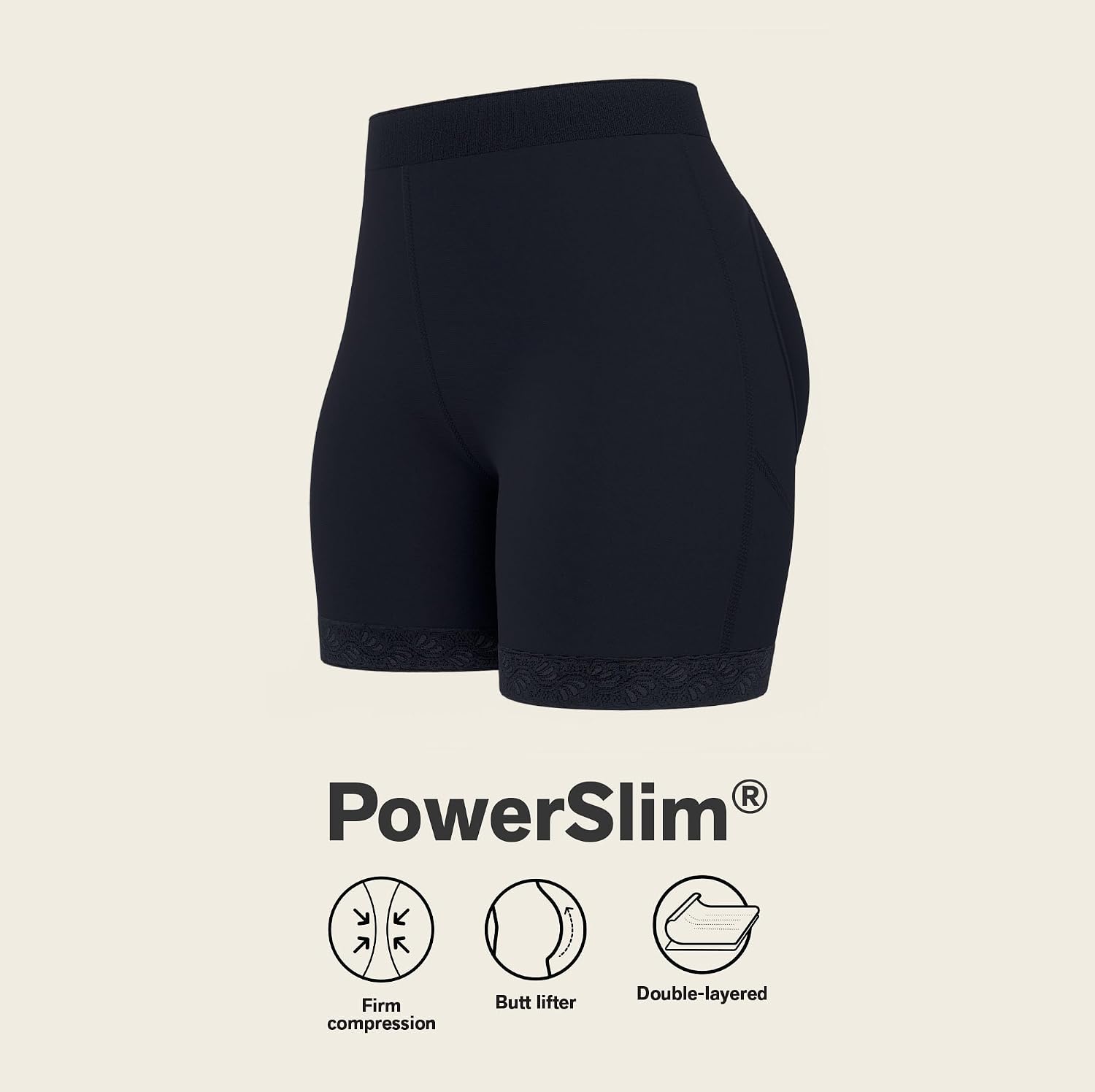 Leonisa Mid-Rise Shaper Shorts with Tummy Control — image 4