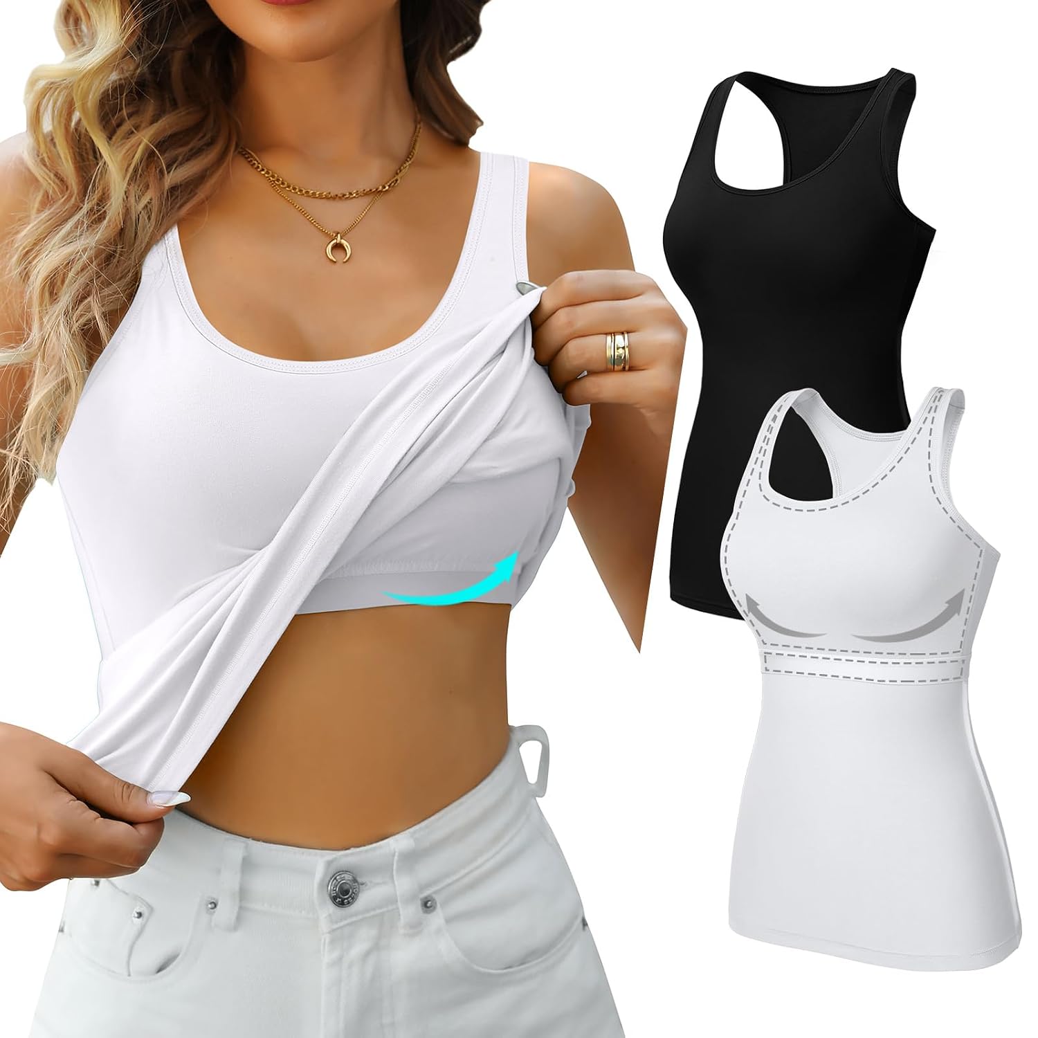 V FOR CITY Unpadded Shelf Bra Tank Top — image 11