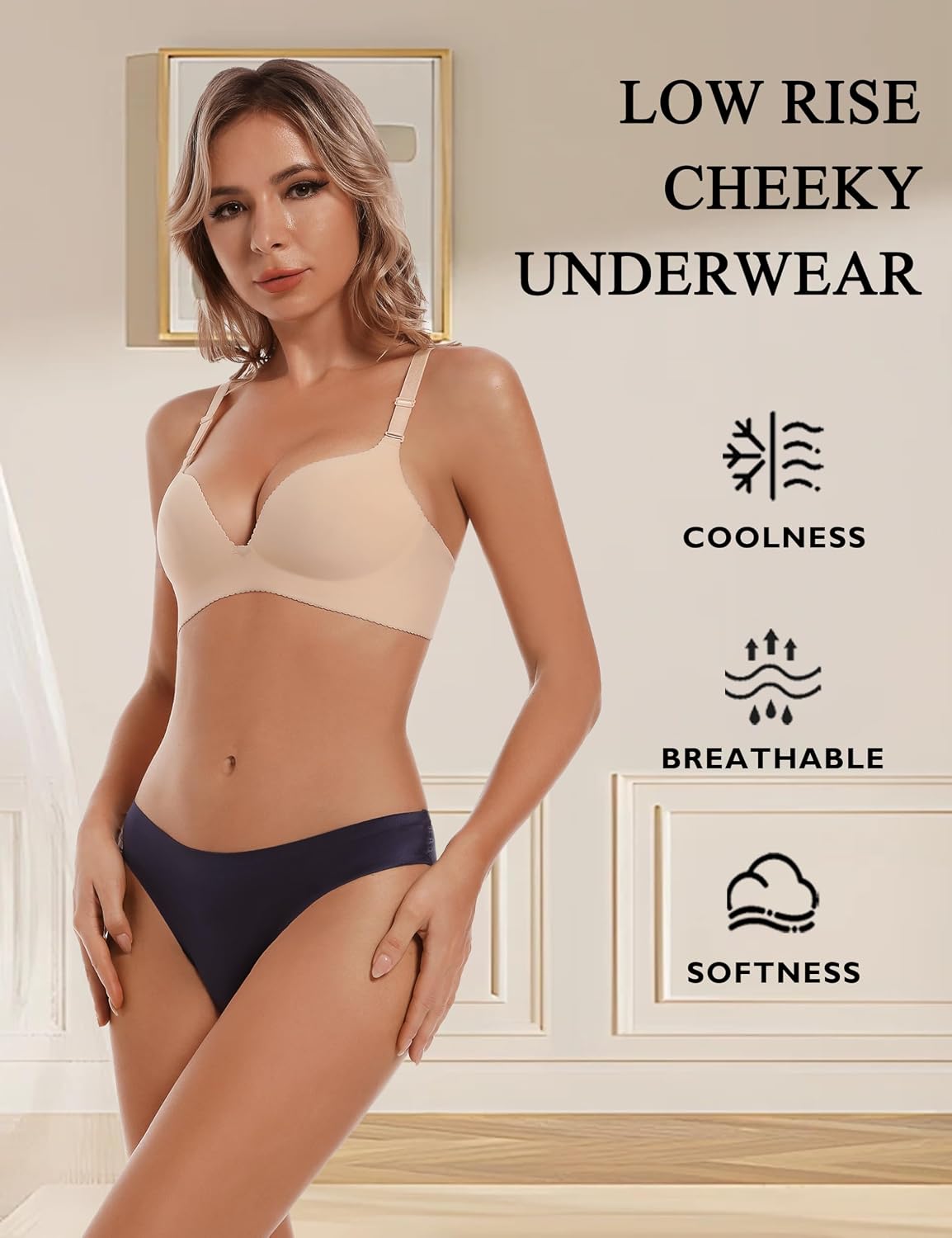 VISSAY Seamless No Show Cheeky Panties 6 Pack — image 5