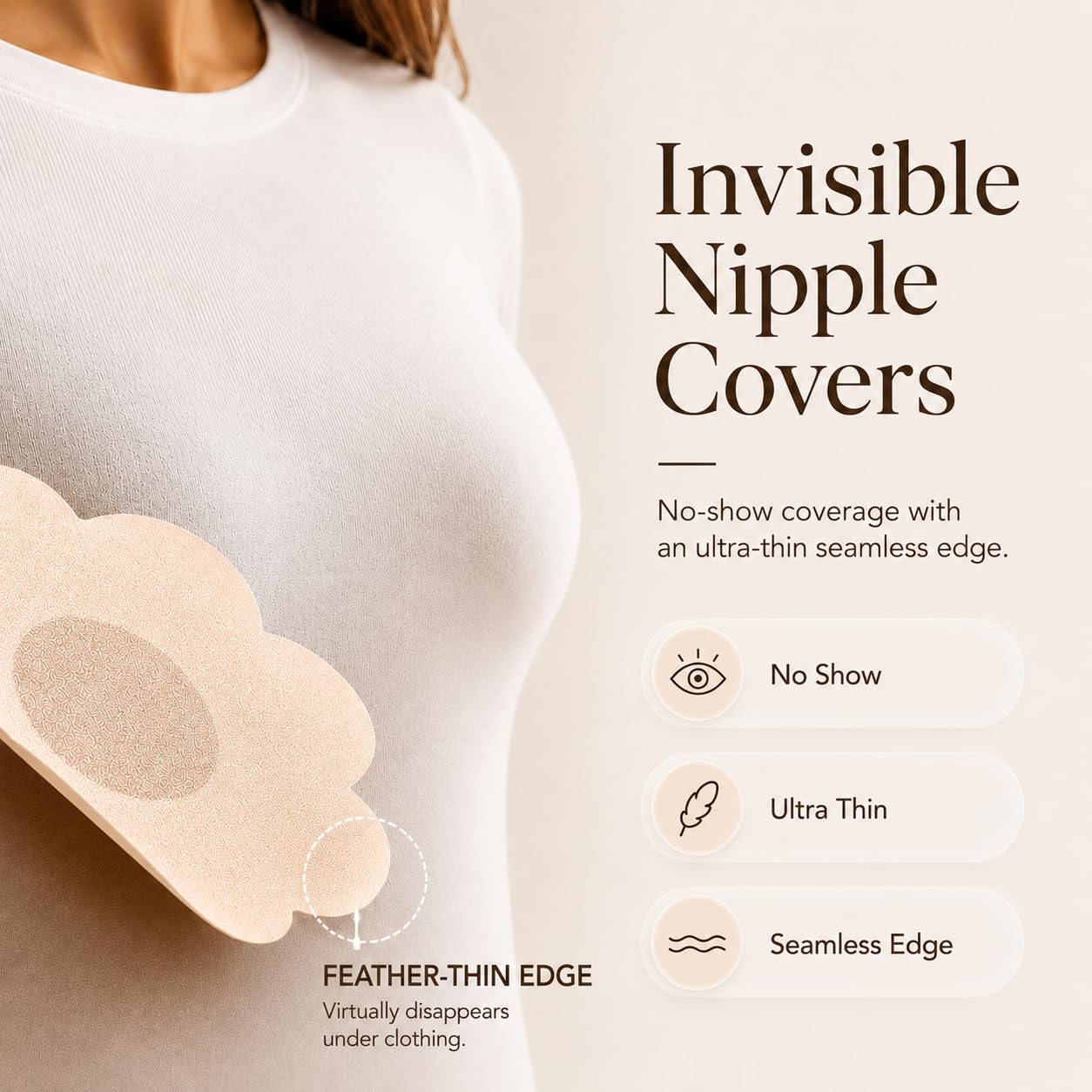 QueenVibes Disposable Nipple Covers No Show Pasties — image 2