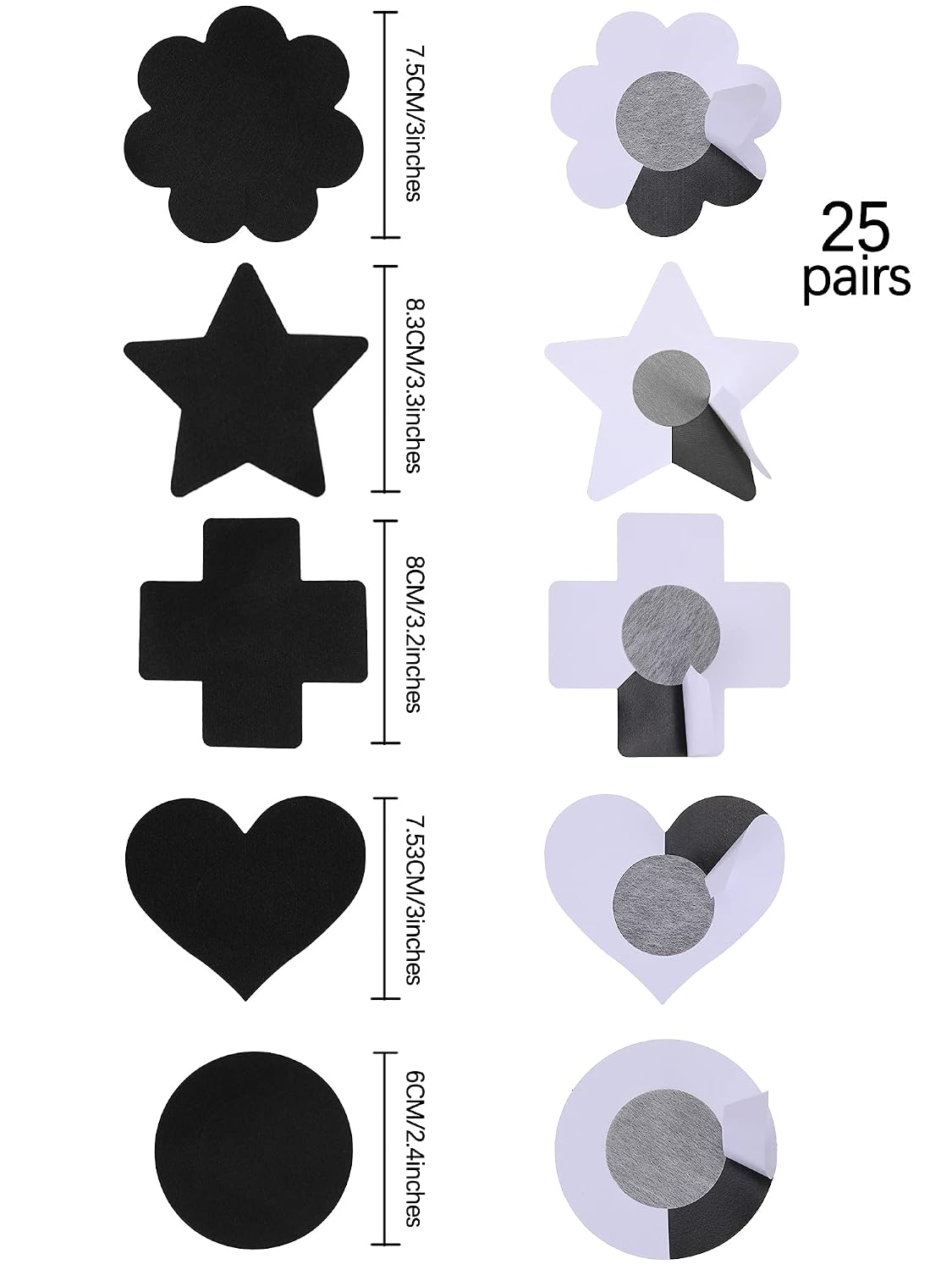 SATINIOR Disposable Self-Adhesive Bra Pasties — image 2