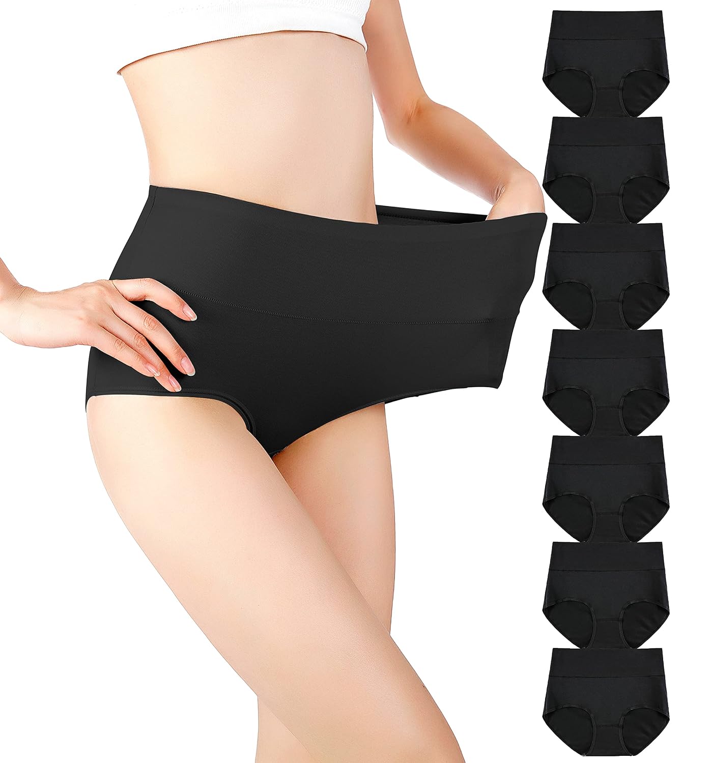 Cotton High Waisted Postpartum Underwear 7-Pack