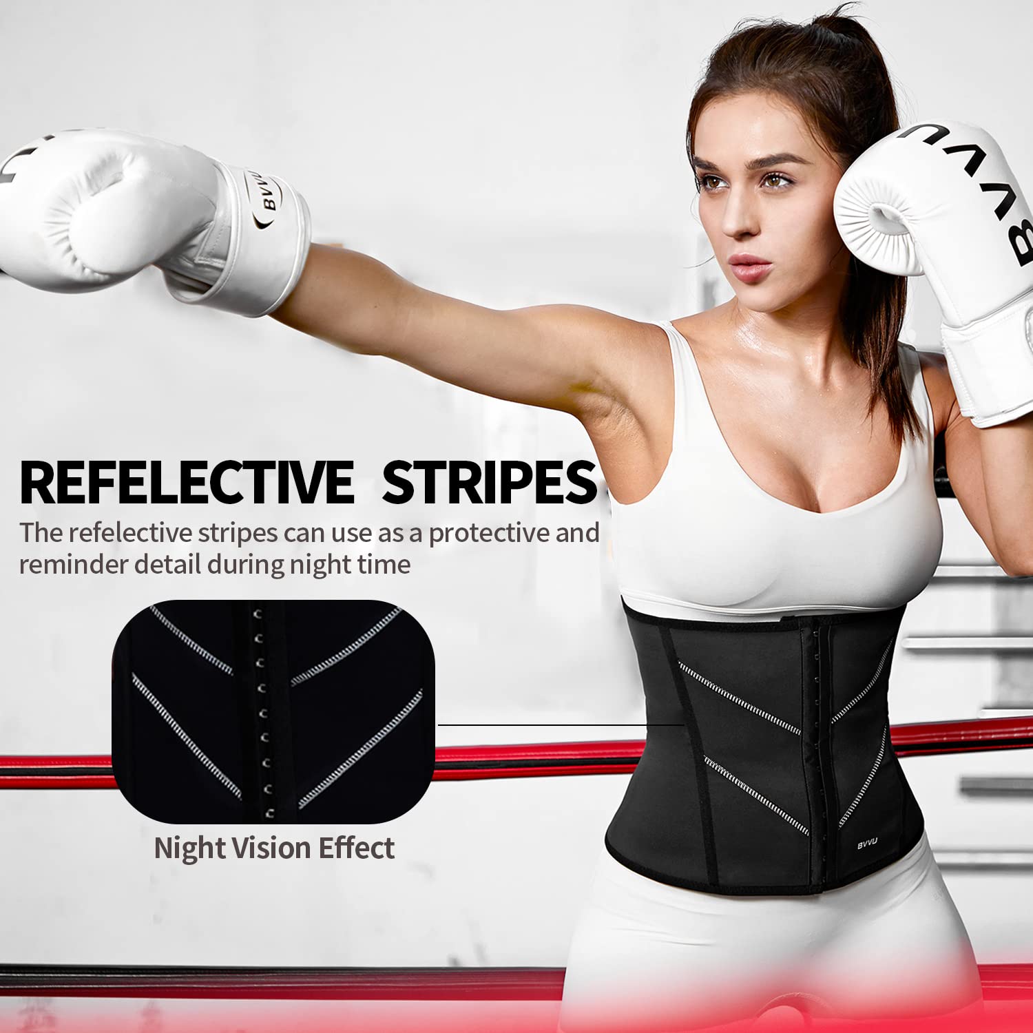 BVVU Underbust Latex Waist Trainer for Women — image 4