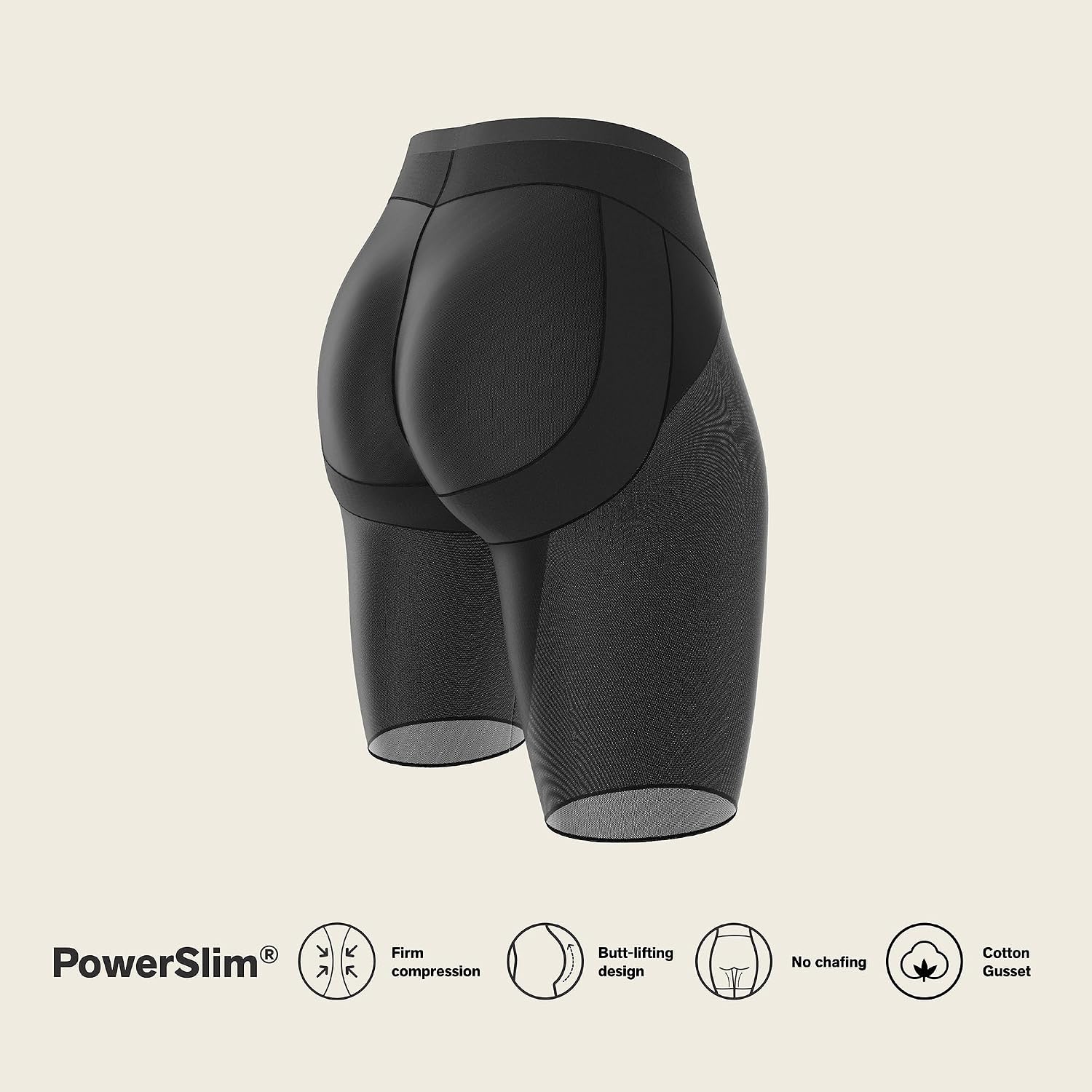 Leonisa PowerUp Firm Compression Shapewear Shorts — image 4