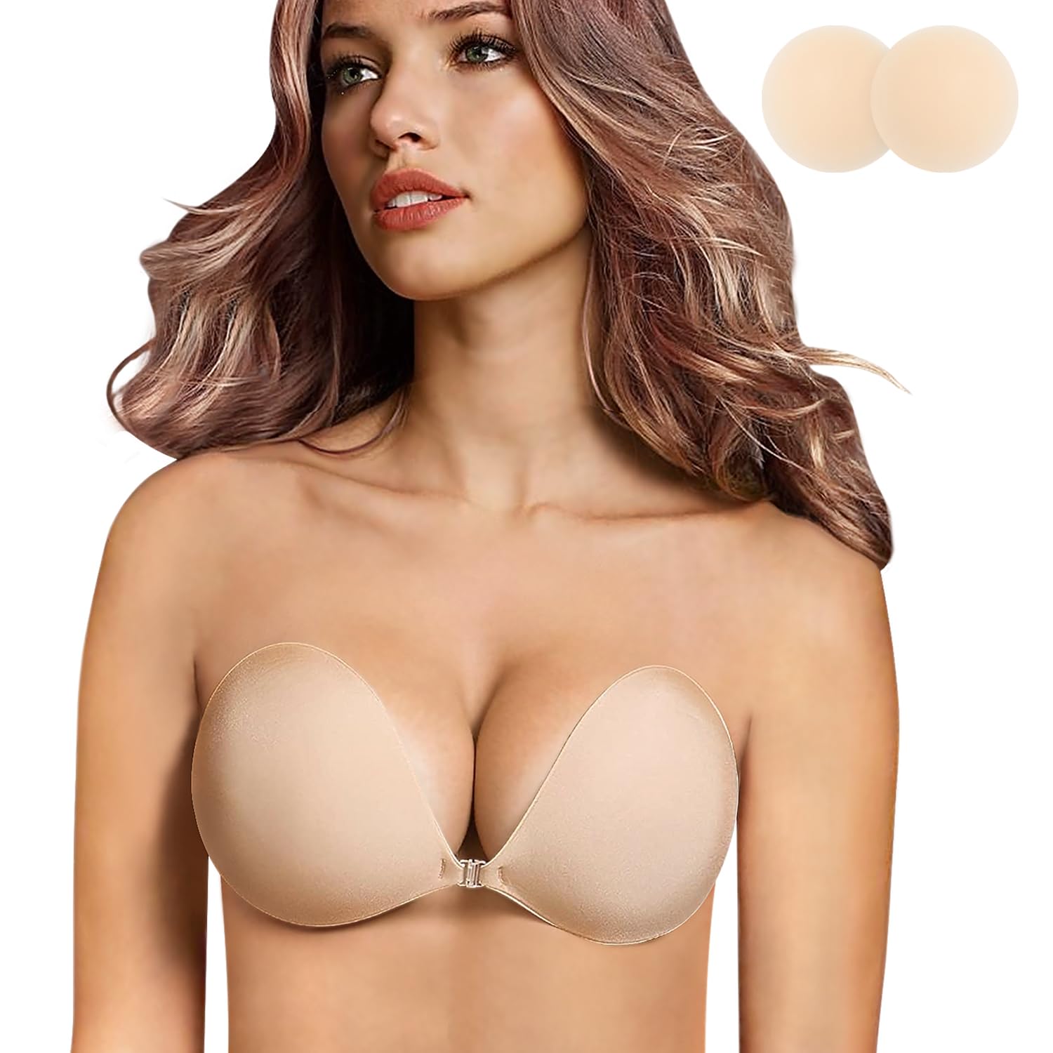 queensecret Invisible Silicone Self-Adhesive Push Up Bra