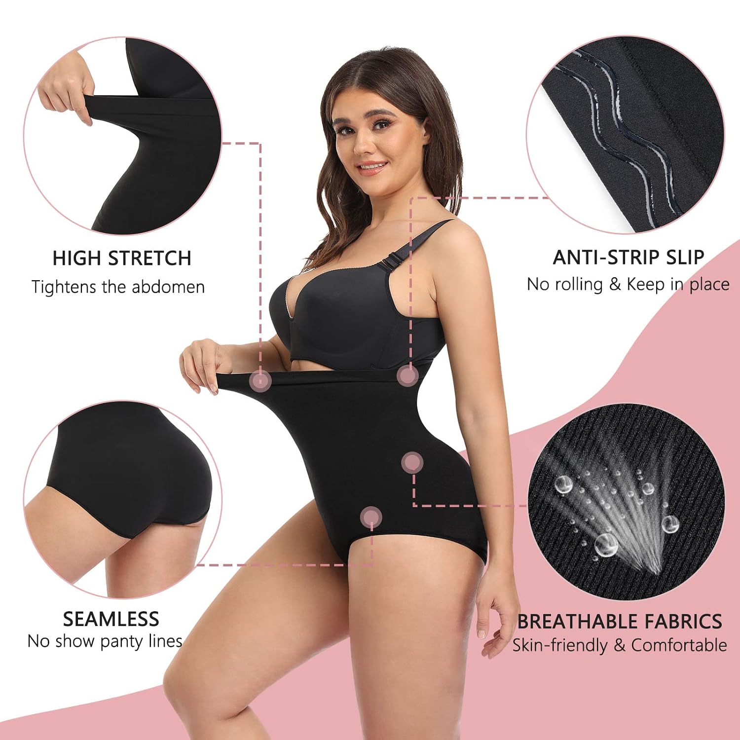 Reamphy High Waisted Tummy Control Shapewear Briefs — image 5