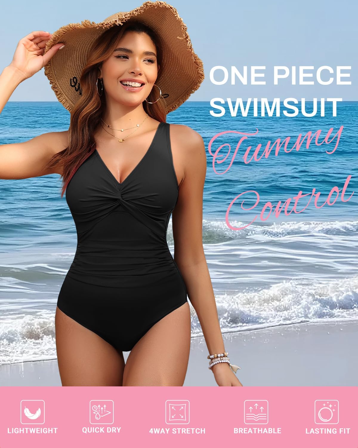 Holipick Tummy Control One Piece Swimsuit — image 2