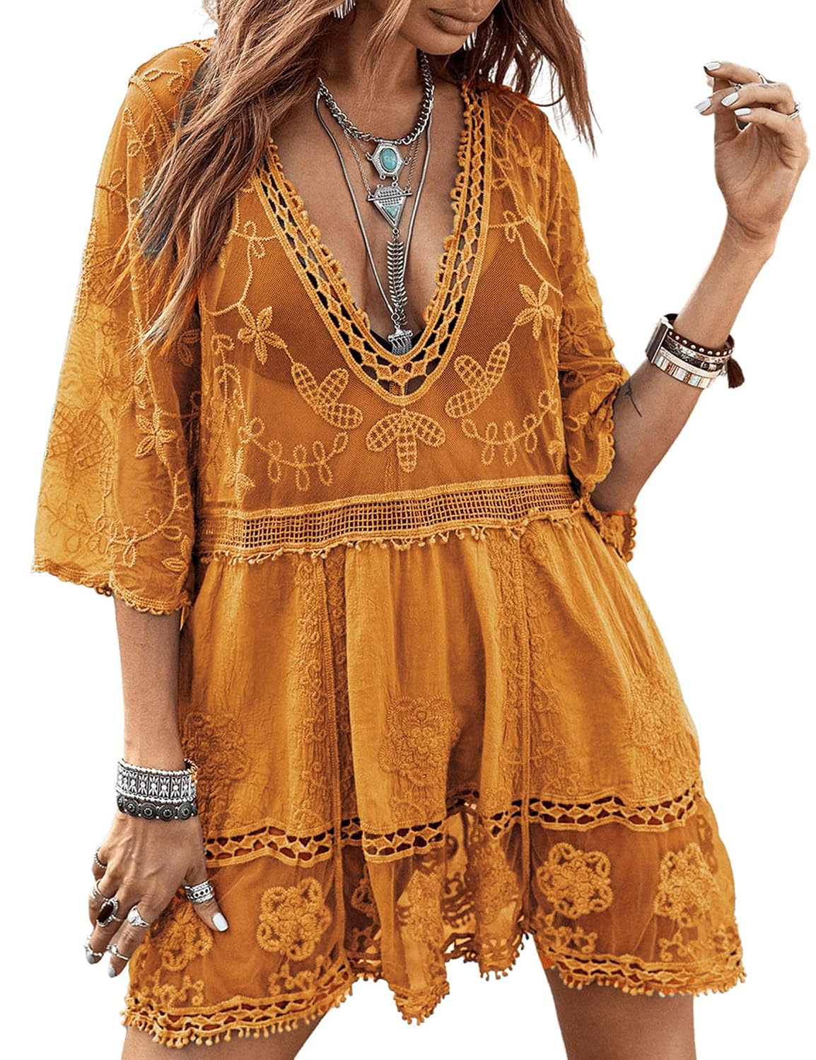 Eomenie Lace Bathing Suit Cover Up — image 7