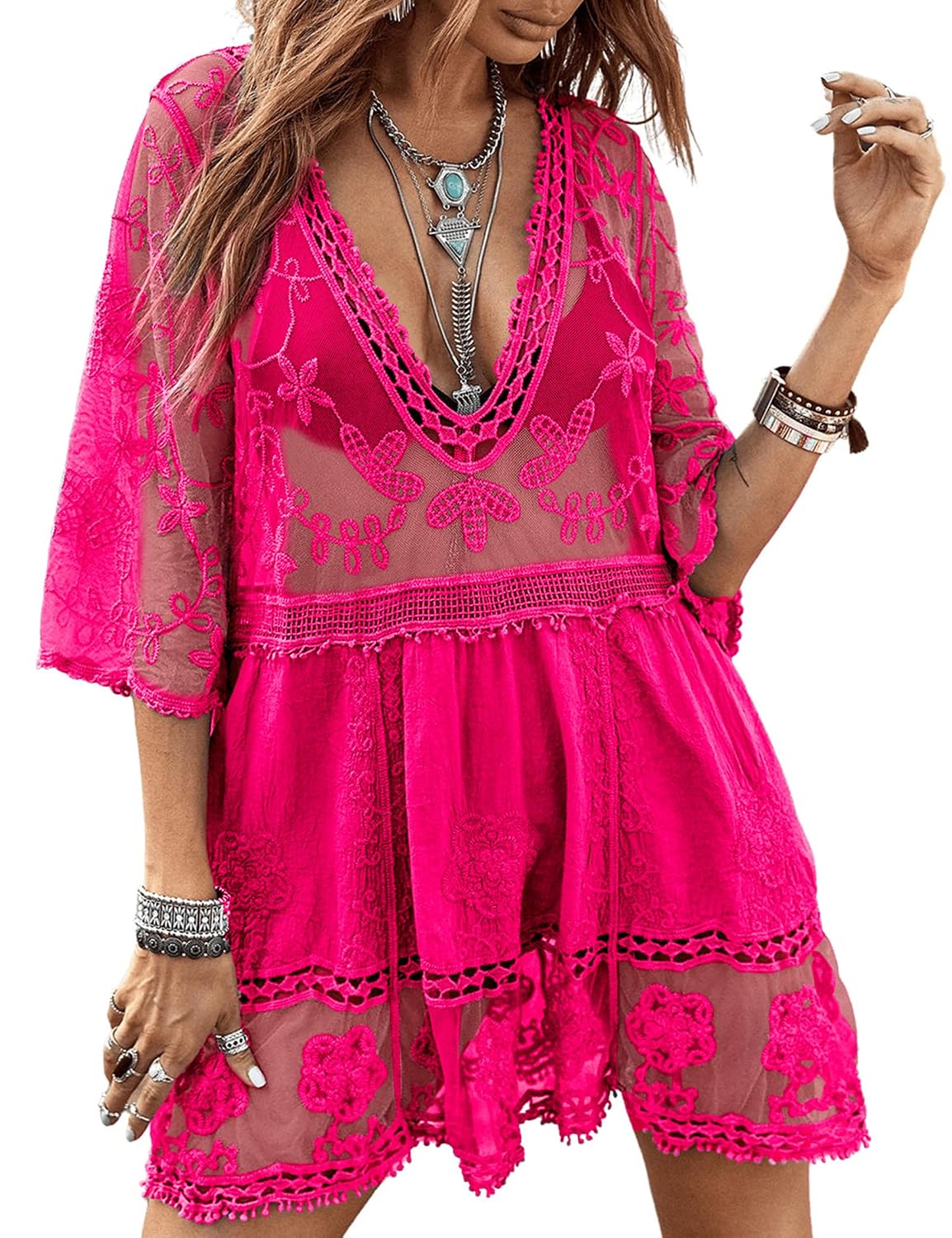 Eomenie Lace Bathing Suit Cover Up — image 11