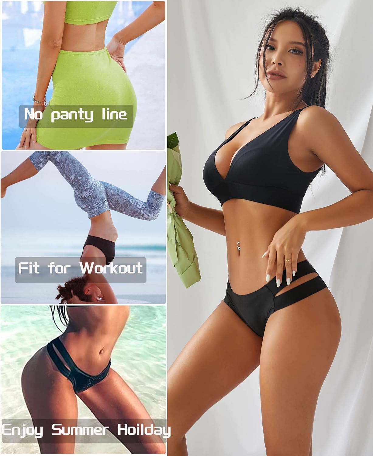 Knowyou Seamless Thongs 6-Pack No Show — image 2