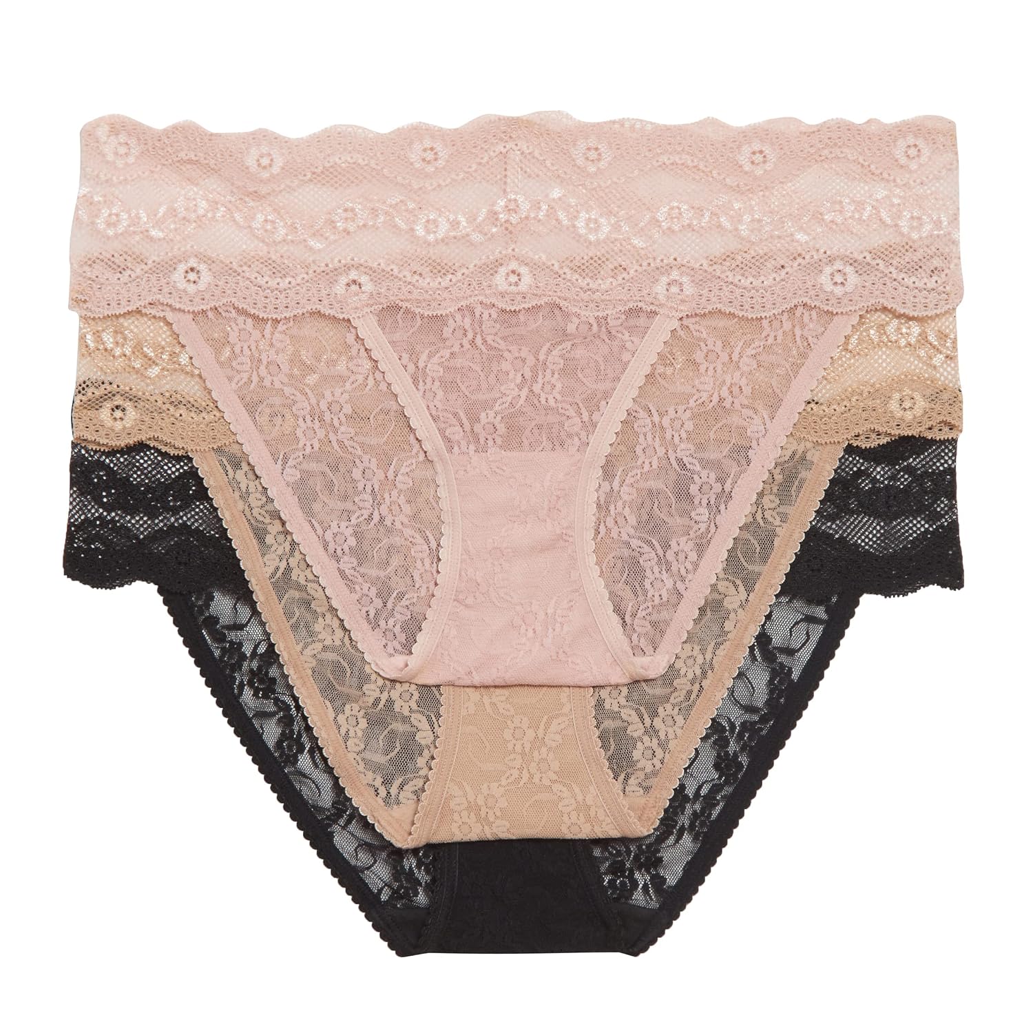 b.tempt'd Women's Lace Kiss Bikini 3 Pack