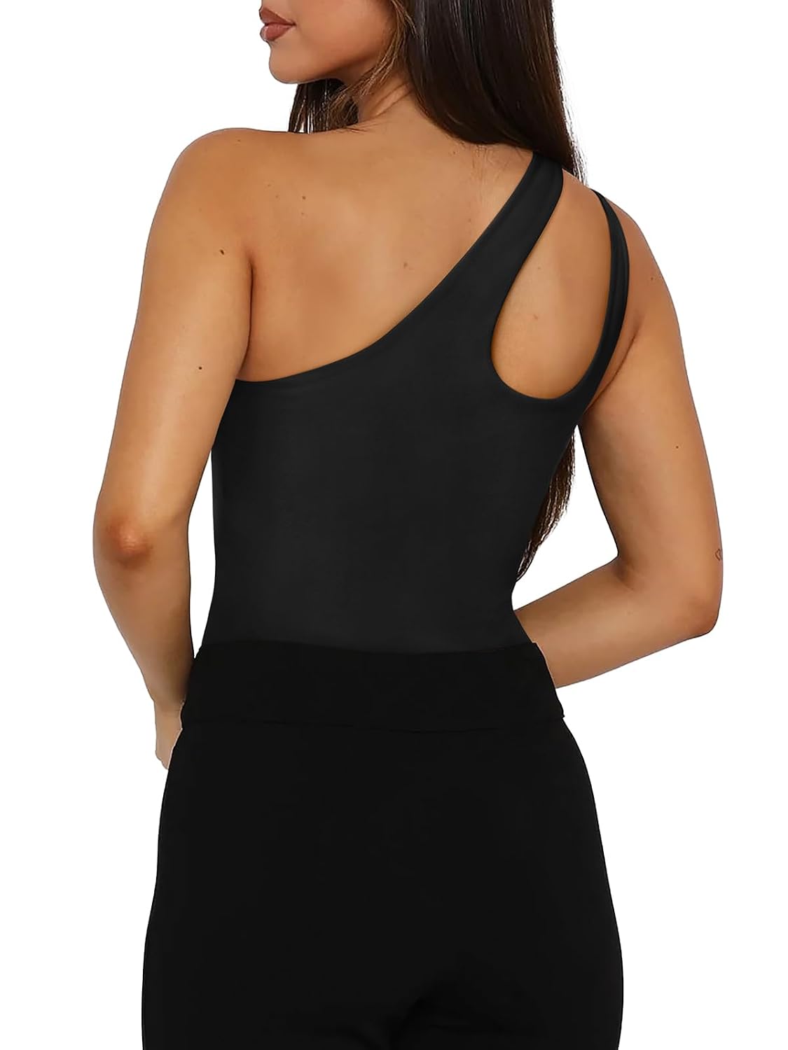 REORIA Plunge One Shoulder Bodysuit for Women — image 2