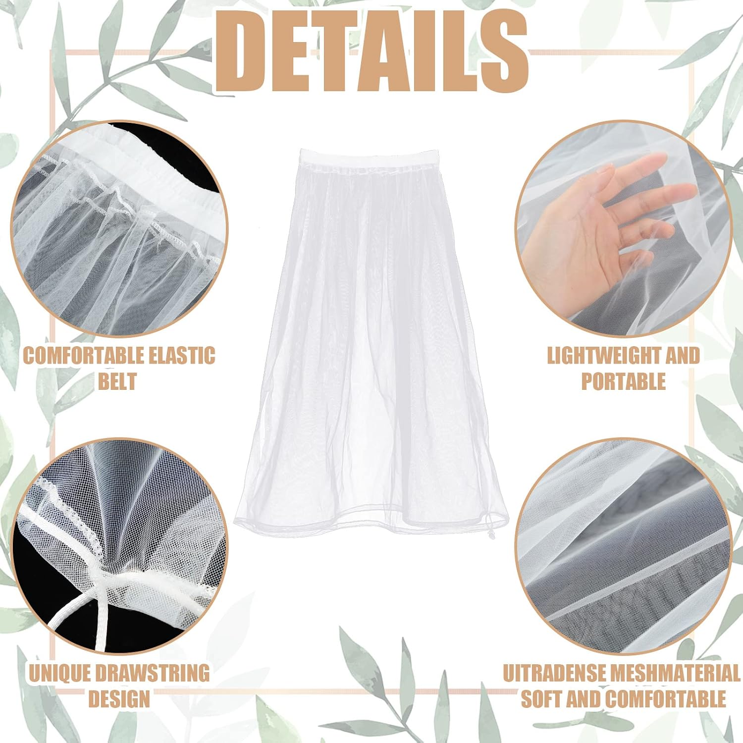 JenPen Bridal Underskirt with Drawstring Waist — image 3