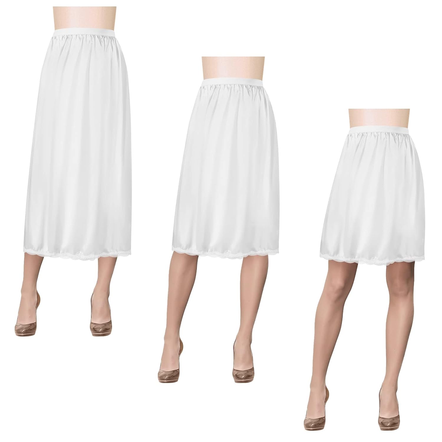 Haysandy Satin Lace Half Slips for Women