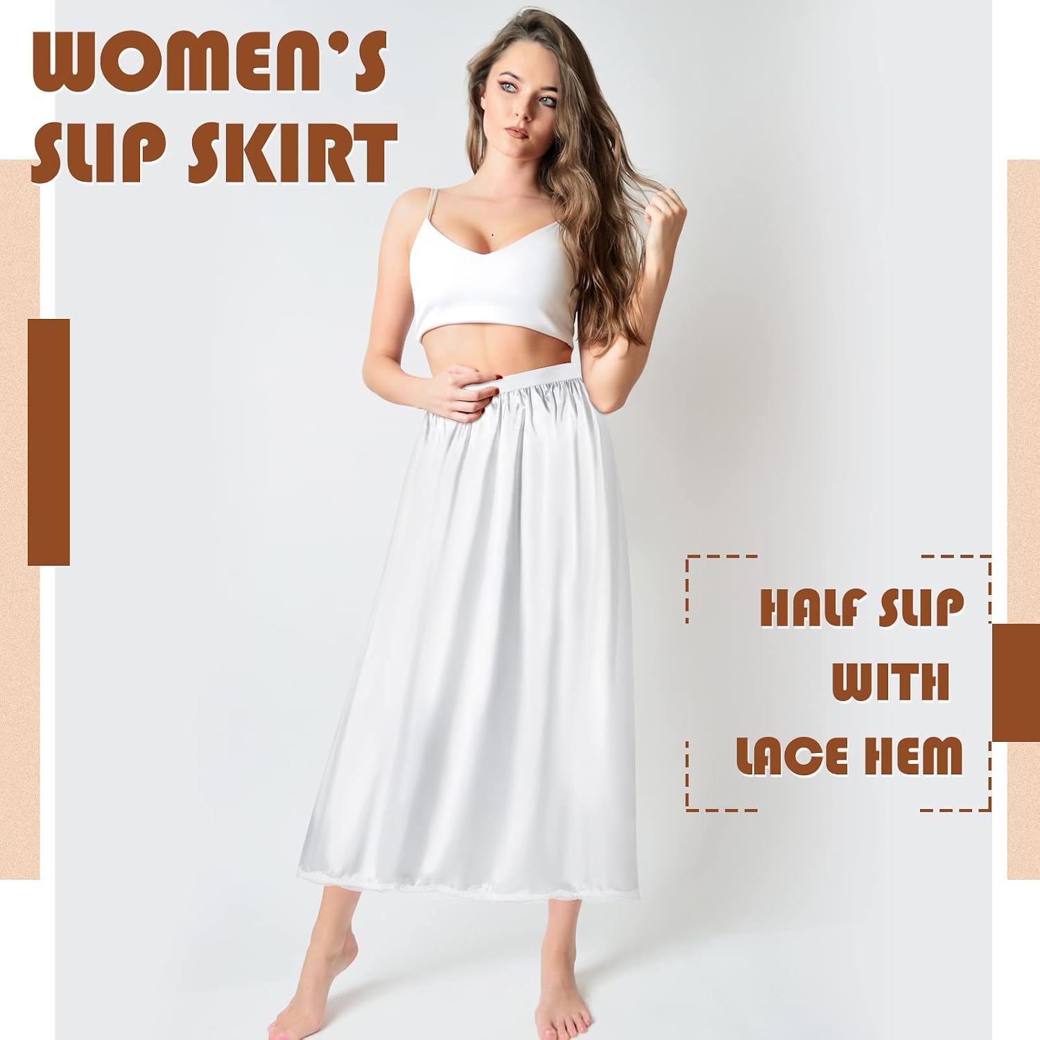 Haysandy Satin Lace Half Slips for Women — image 4