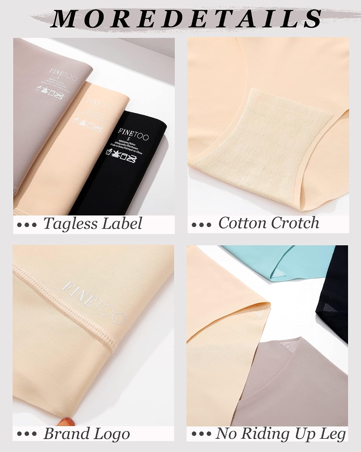 FINETOO High Waisted Tummy Control Shapewear Briefs — image 3