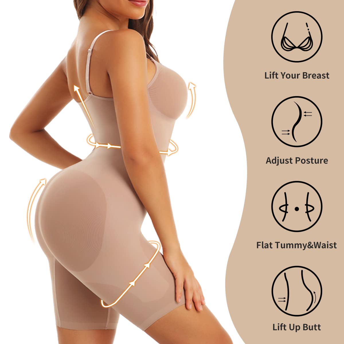 EUVYOU Seamless Tummy Control Shapewear Bodysuit — image 4