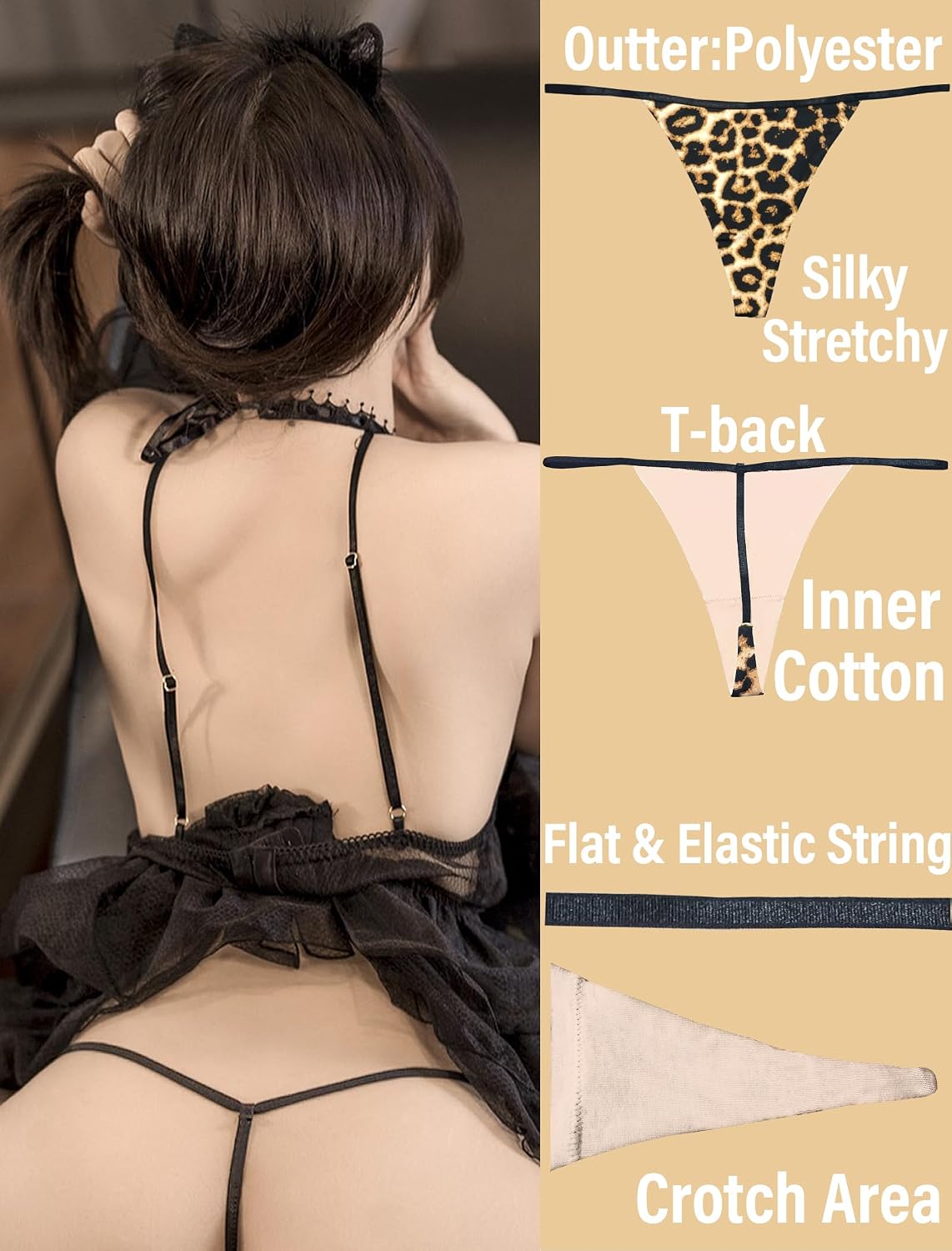 KUKU PANDA Cotton Seamless G String 4 Pack — image 4