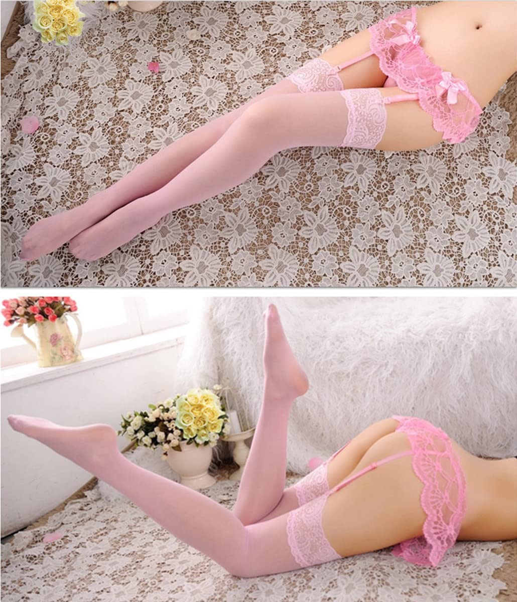 HOTSO Lace Garter Belt & Stockings Set — image 2