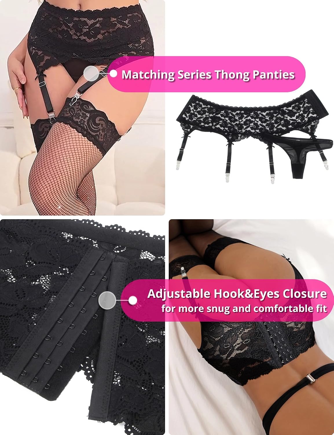 ohyeah High Waisted Garter Belt and Thong — image 4